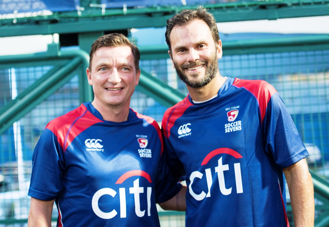 Liverpool legends Vladmir Smicer and Patrik Berger are in action for Citi All Stars at the HKFC Citi Soccer Sevens in Hong Kong this weekend. Photo: Lucas Schifres, Power Sport Images