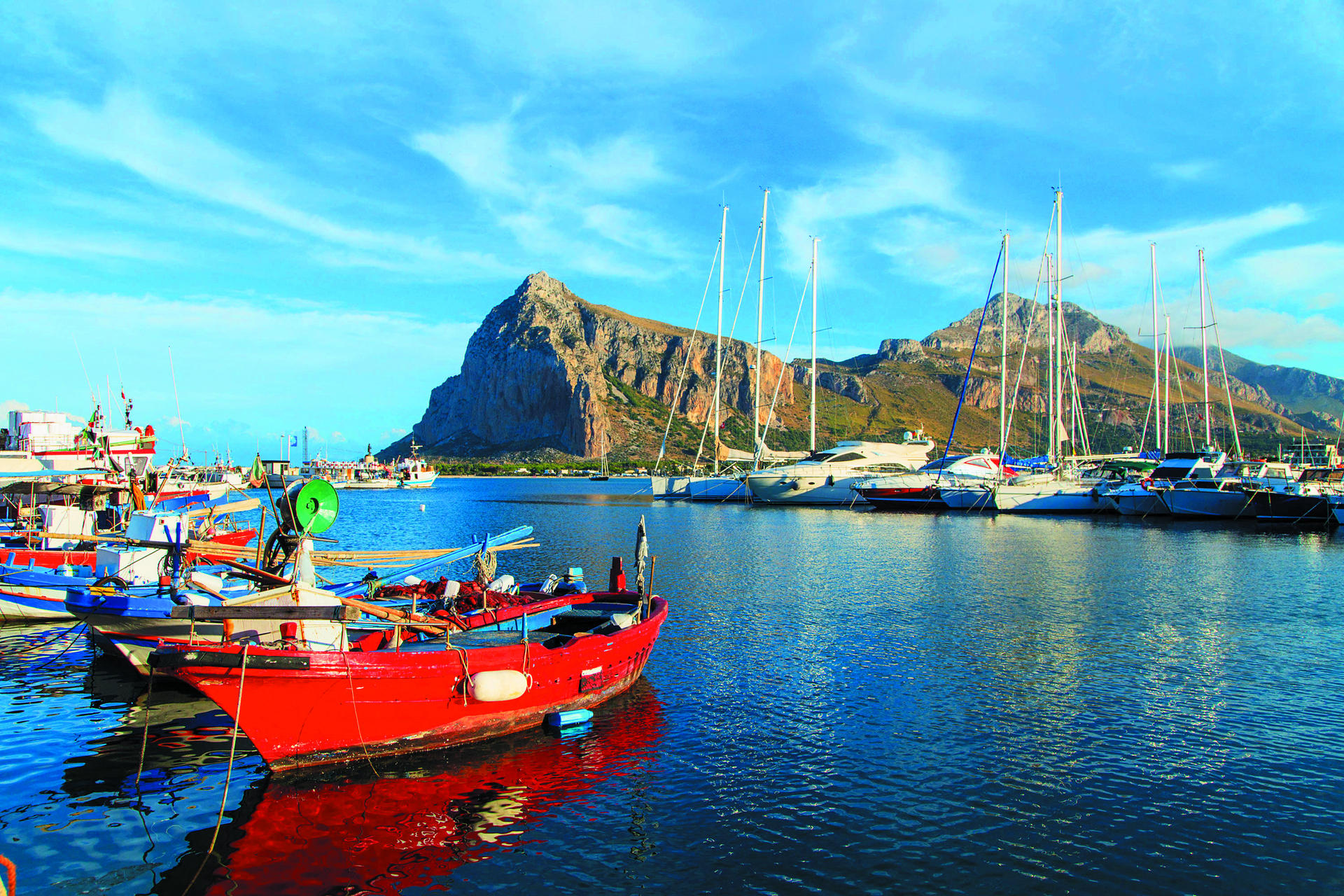 Fishing boats in a port in San Vito Lo Capo in Sicily, Italy. Visitors can enjoy the serene environment. Photos: Discover Your Italy, Itamar Greenberg / Israel Tourism Ministry