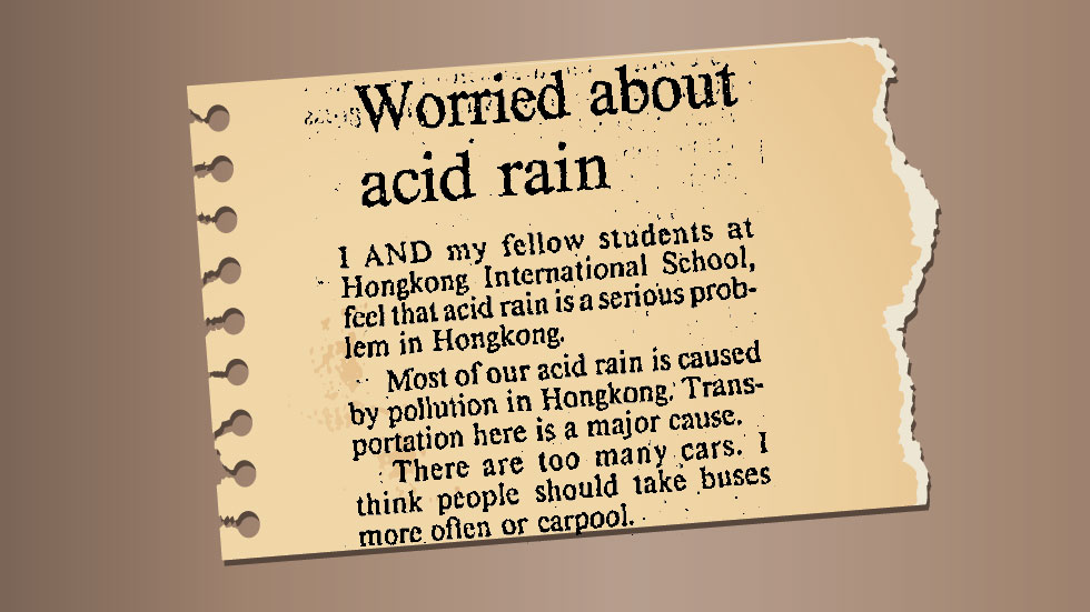 [SCMP Archive] Worried about acid rain