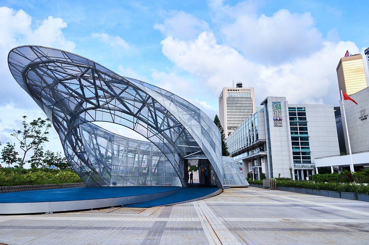 The "Hong Kong ∞ Impression" exhibition, running until November 30 at the City Gallery, features a neo-futuristic outdoor space that encourages artists and everyone else to express their impressions of the city.