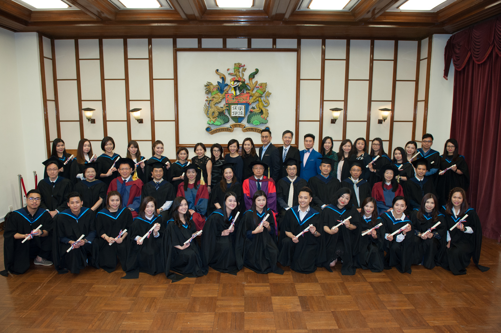 Group photo of Graduation Ceremony of Postgraduate Certificate in Shopper Marketing and Retail Management, The Estée Lauder Companies, Hong Kong & Macau Affiliate Class