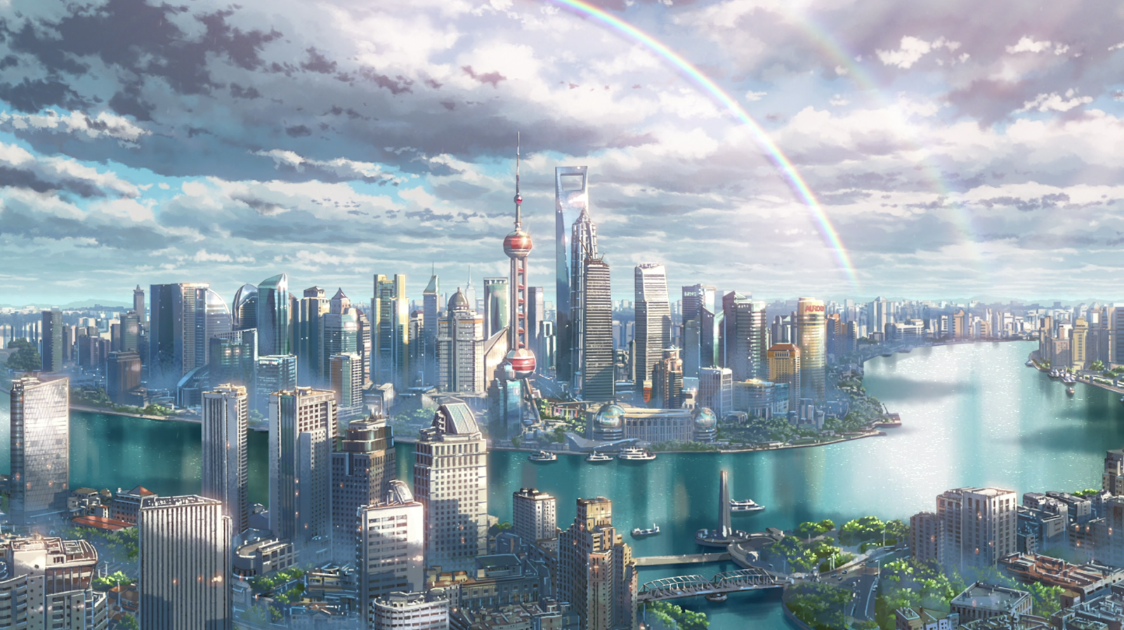 This is undoubtedly the prettiest Shanghai ever drawn in an anime. (Picture: Netflix)
