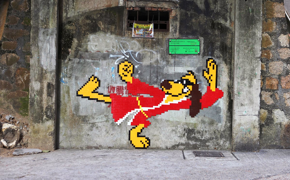 Invader's Hong Kong street art returns with a HK$1m price
