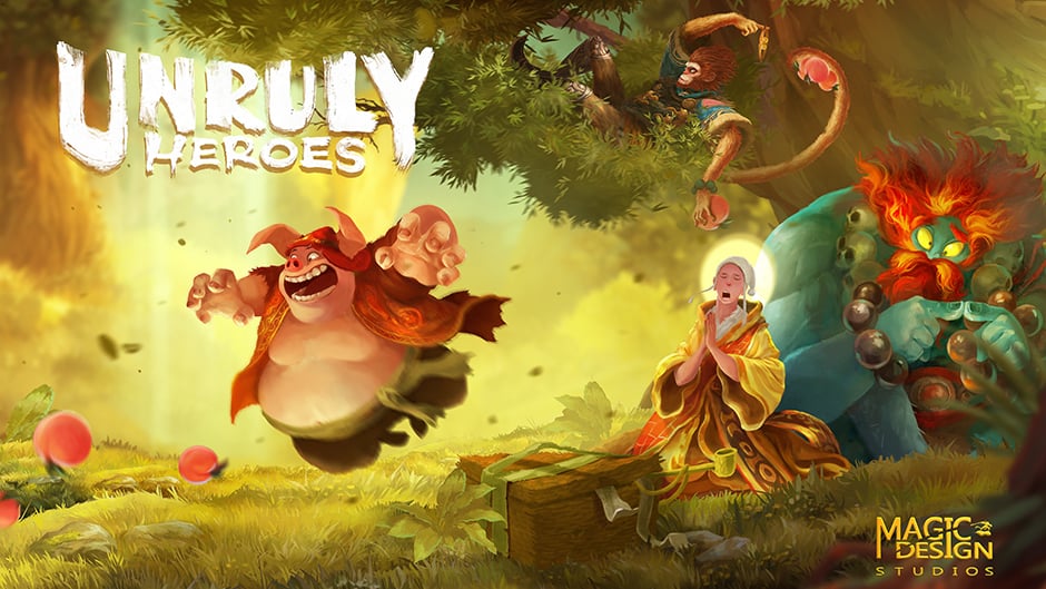 The character design of Unruly Heroes is impressive. I also love how they made the Sand Monk the caveman version of André the Giant. (Picture: Magic Design Studios)