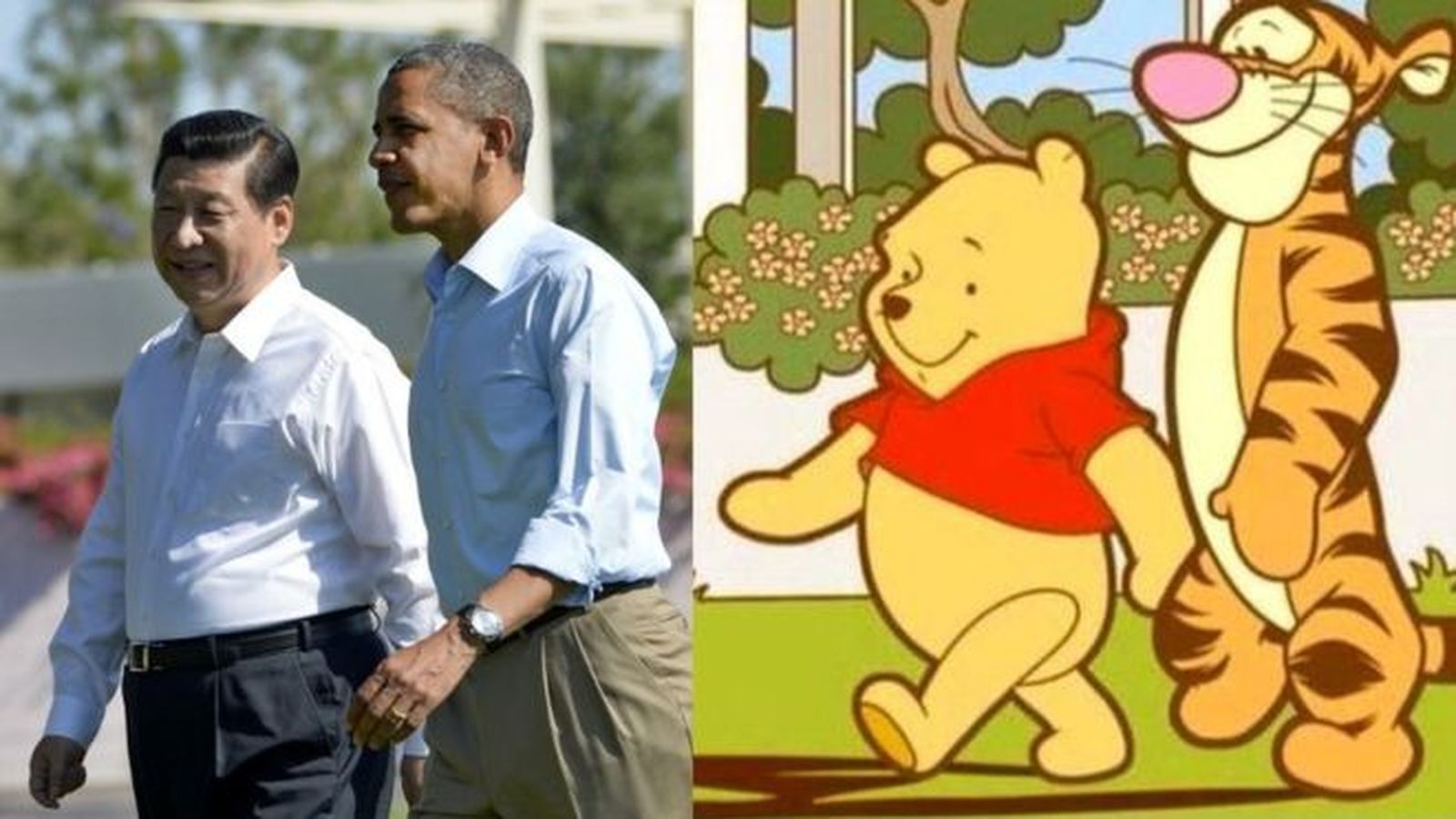 A long-running meme compares President Xi Jinping and President Barack Obama with Pooh and Tigger. (Picture on right: Xinhua)