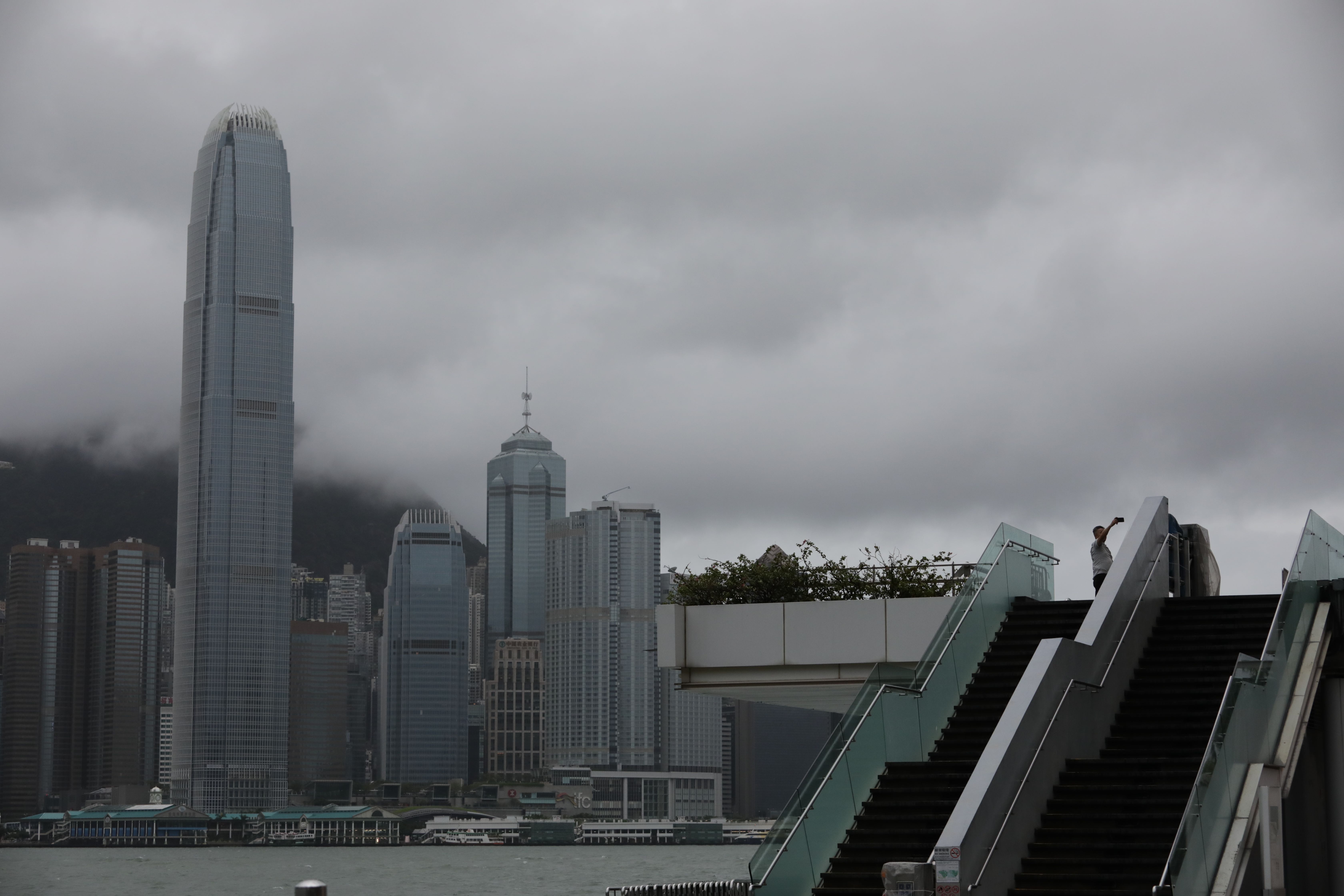 A view from Tsim Sha Tsui, as the city awakes from a tropical storm that shut the stock exchange down early on Wednesday.  Photo: May Tse