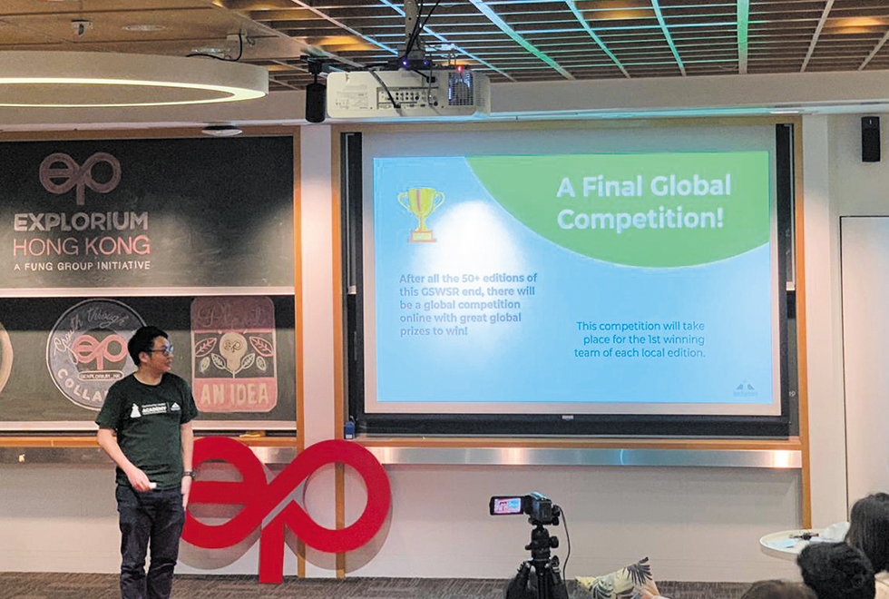 Pitch Day of Techstar’s Startup Weekend – Global Sustainable Revolution, where Kieran spoke to participants from more than 55 cities