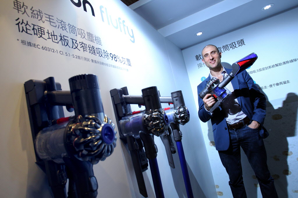 Dyson’s head of engineer Adriano Niro at a product launch in Wan Chai, Hong Kong, in 2014. (Picture: SCMP)