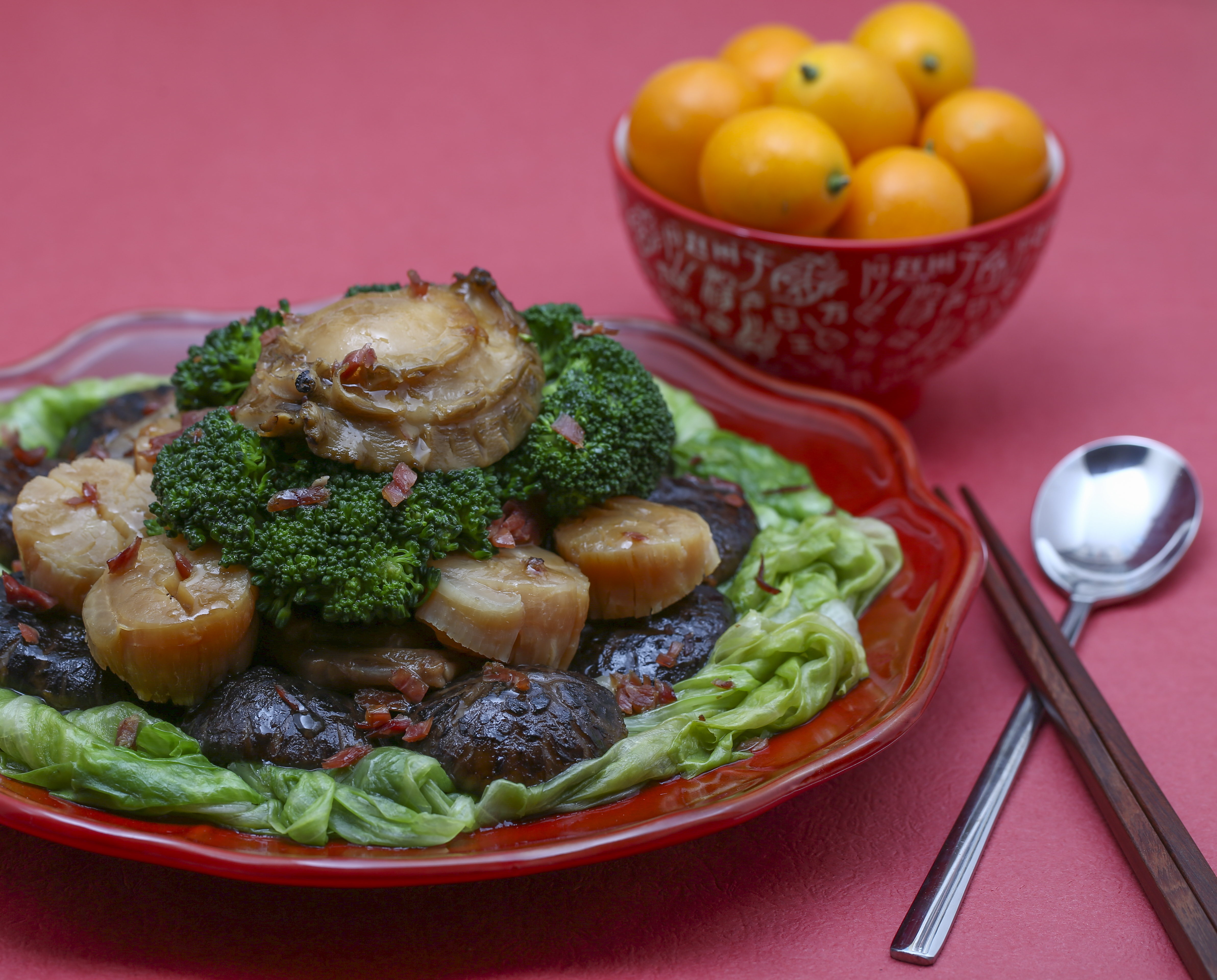 Chinese braised abalone with mushrooms - for a celebration