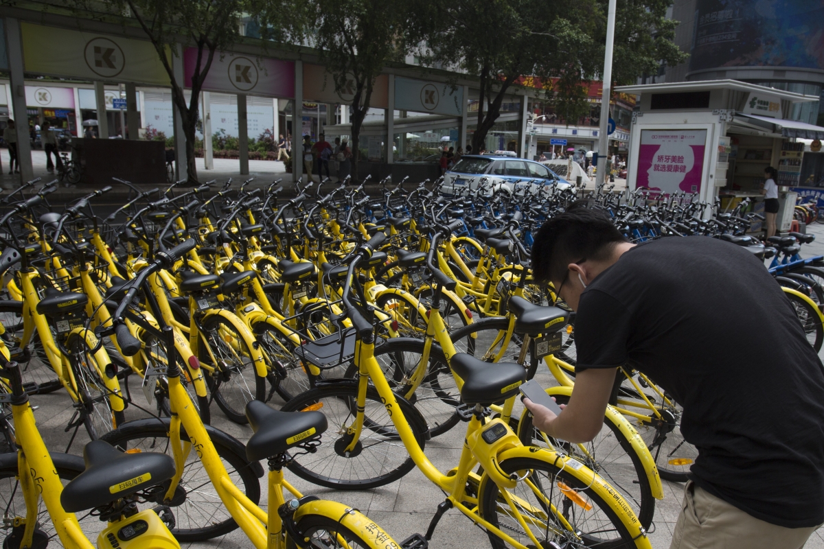 Once valued at US$2 billion, Ofo is now struggling to stay afloat. (Picture: SCMP)