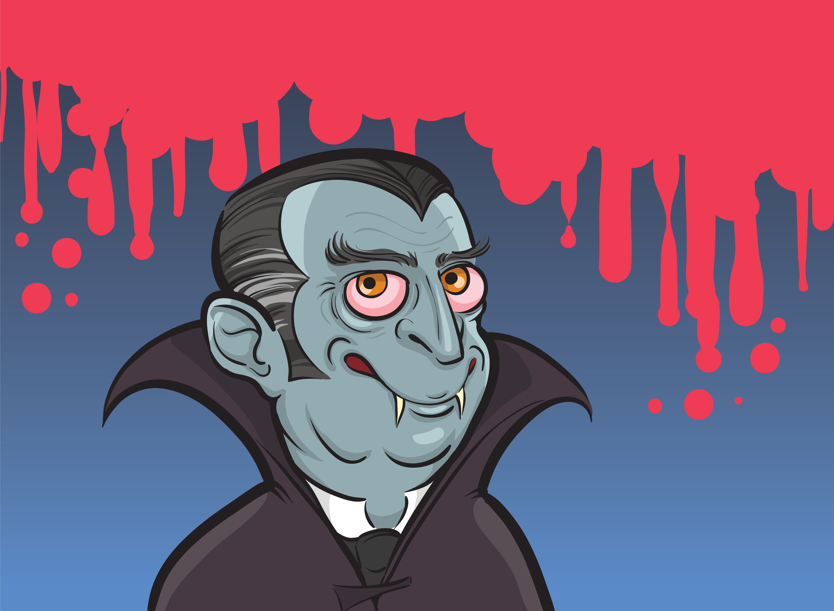 scary cartoon dracula