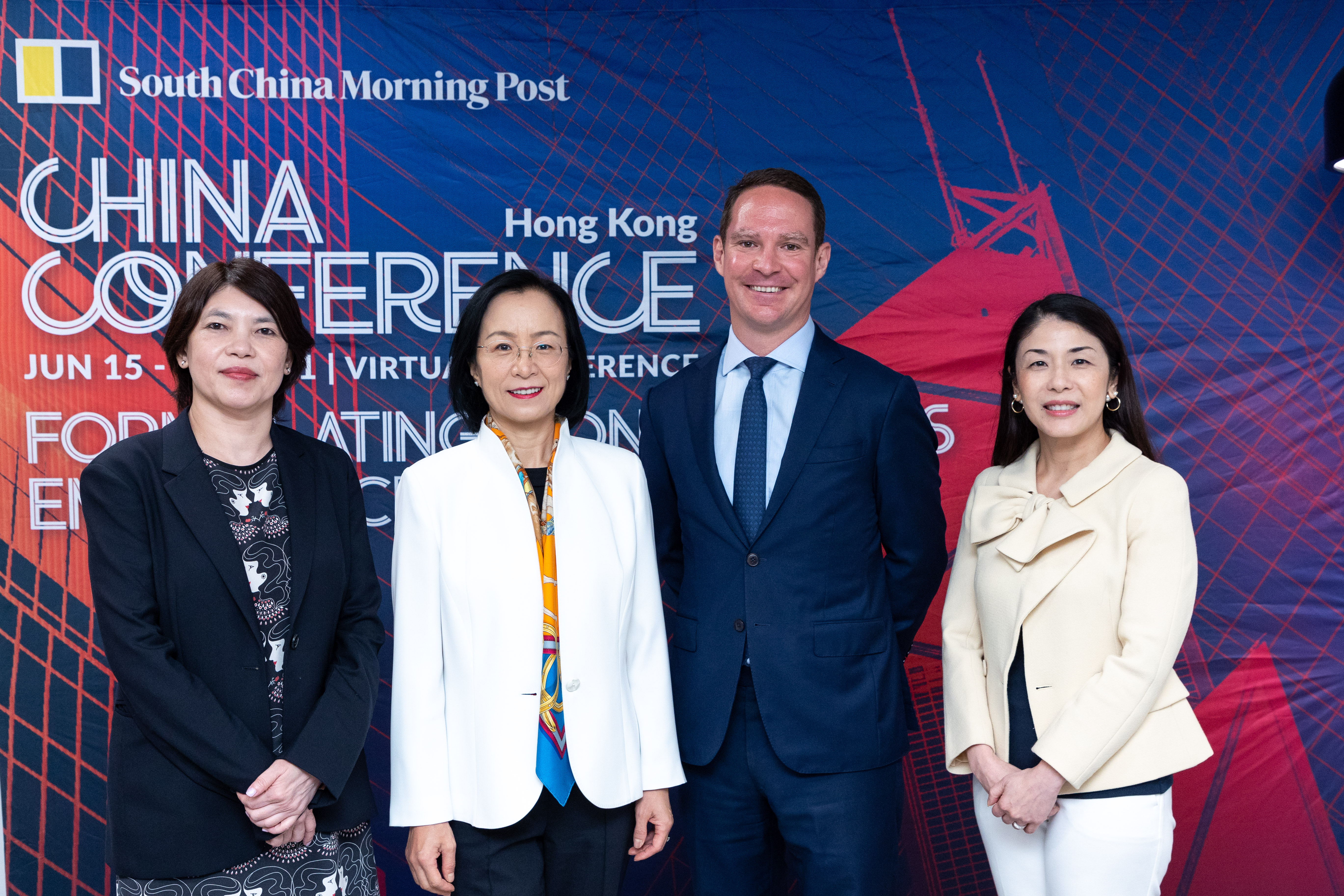 (L-R): Joanne Ho, Chief Operating Officer - Fung Academy, Fung Group; Hong Qiu, Managing Director & Chief Operating Officer, Lazard Greater China; Tom Gaffney, Regional Managing Director, CBRE Hong Kong; and Cynthia Chung, Partner, Deacons. Photo by: Alex Ma