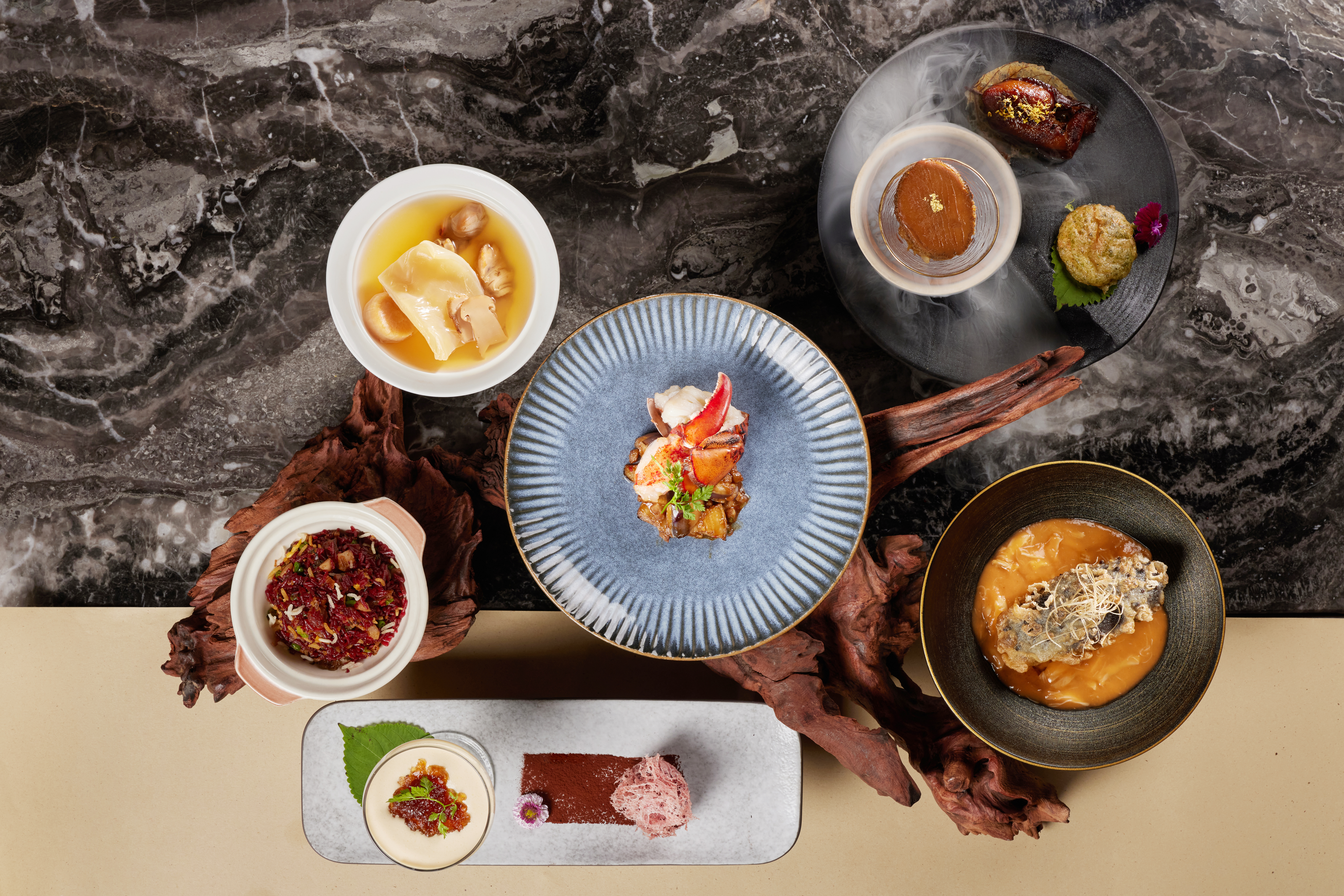 A glimpse of culinary artistry from Chef Simon Wong’s Tasting Gourmet Menu, showcasing a harmonious blend of tradition and innovation in Cantonese fine dining.