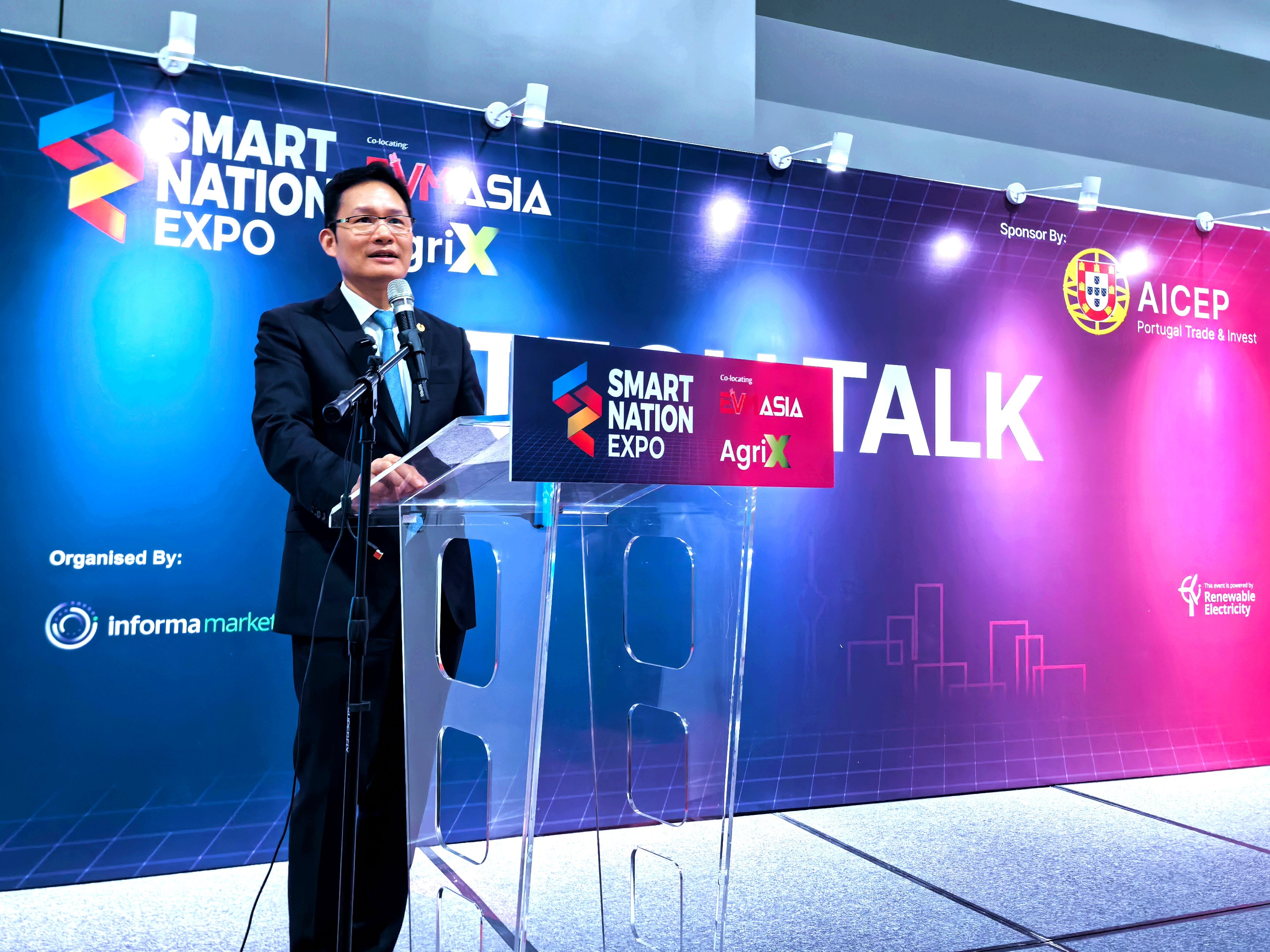 Ge Jun, Co-Chair of TOJOY Holding and CEO of TOJOY Enterprise Services, speaks at the Smart Nation Expo 2024 in Kuala Lumpur, discussing how China’s unicorns are driving productivity and innovation across Asia.