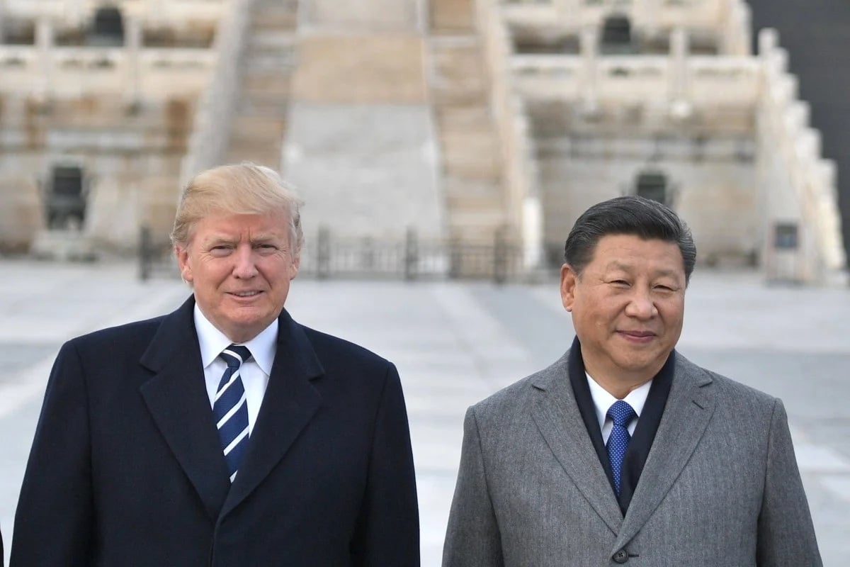 Donald Trump and Xi Jinping at the Forbidden City, Beijing in 2017. Photo: AFP