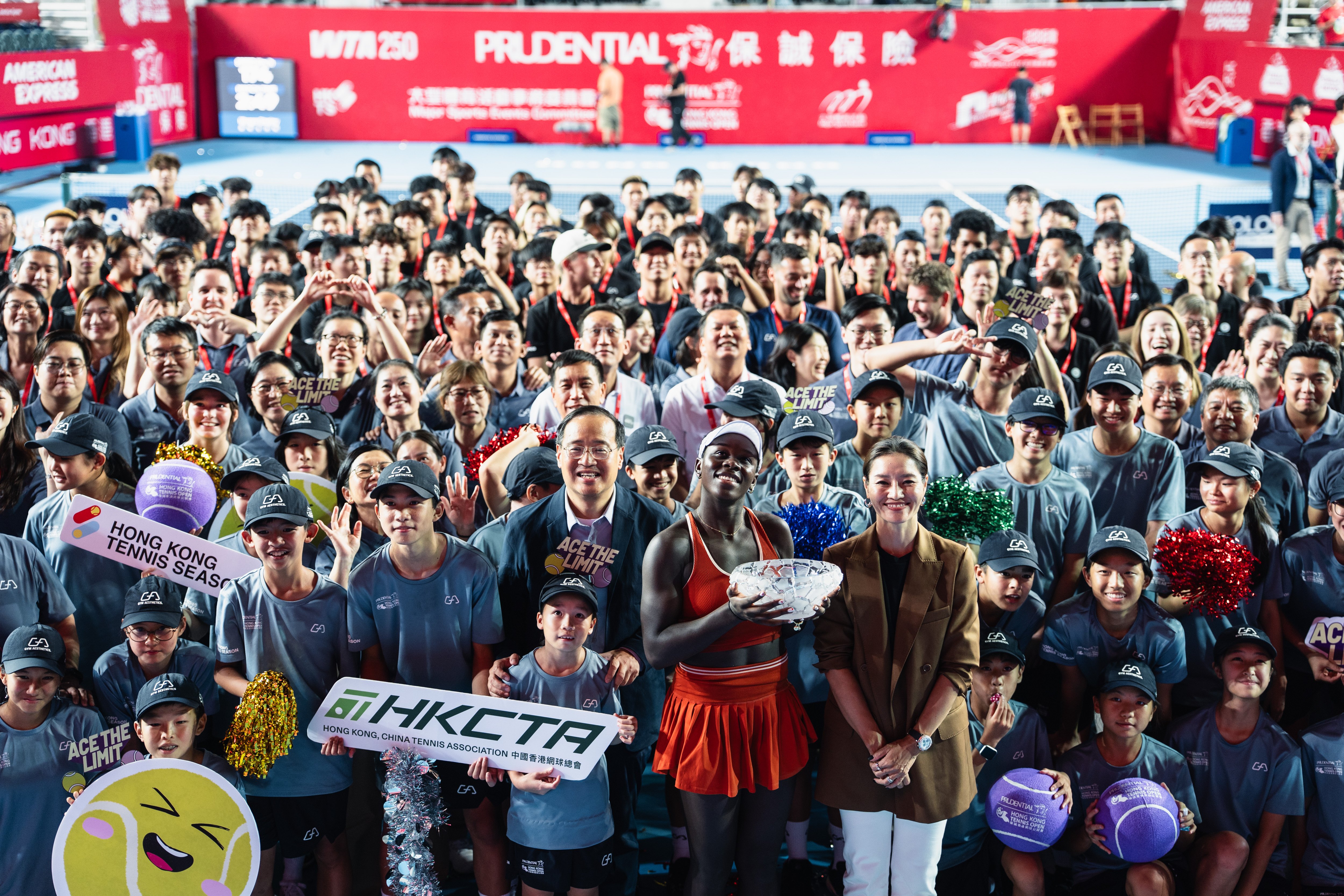 Victoria Mboko (centre) was crowned champion at the Prudential Hong Kong Tennis Open 2025, bookending a month that re-confirmed Hong Kong as Asia’s international tennis hub.