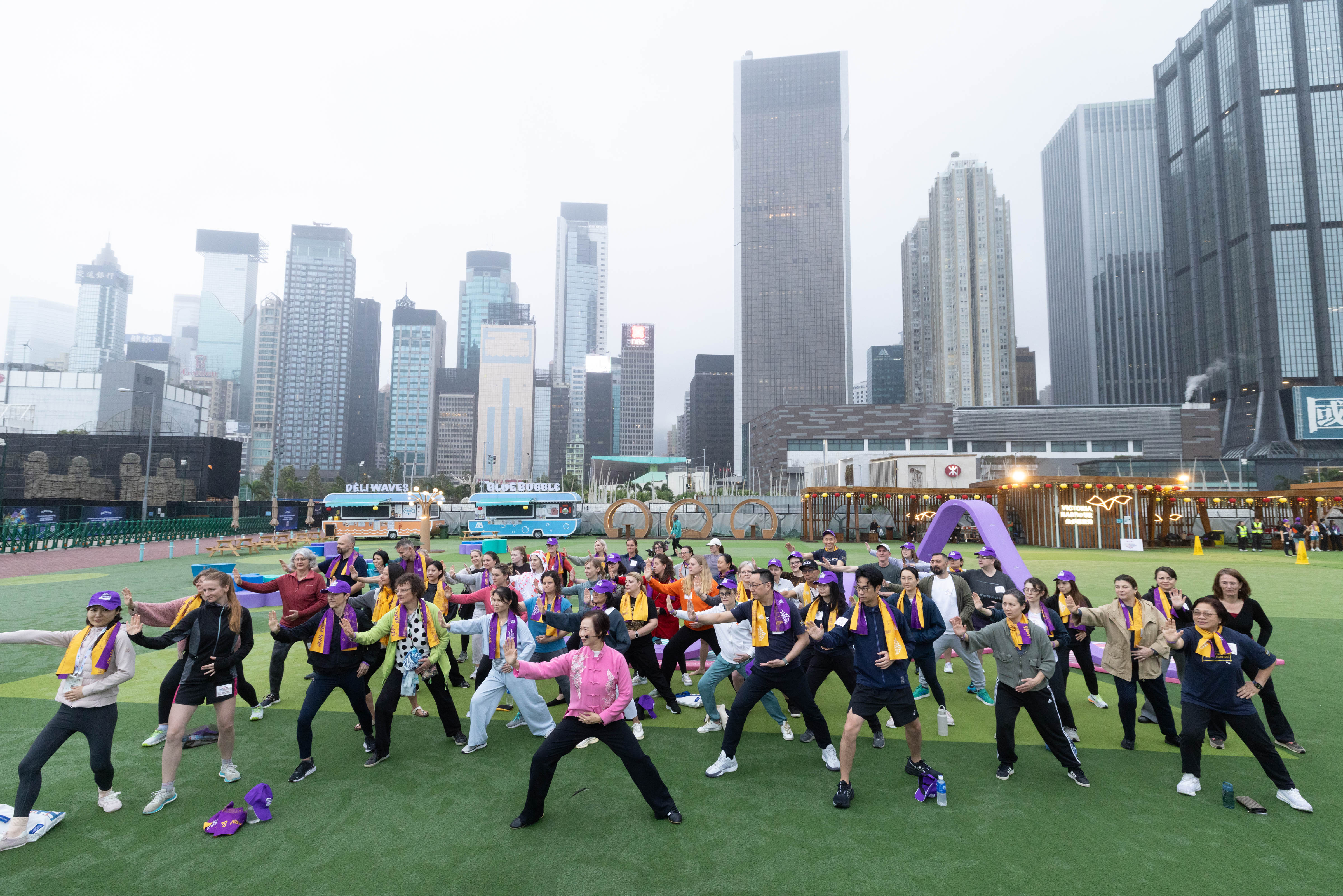 APAIE delegates enjoyed early-morning Tai Chi class by the waterfront.