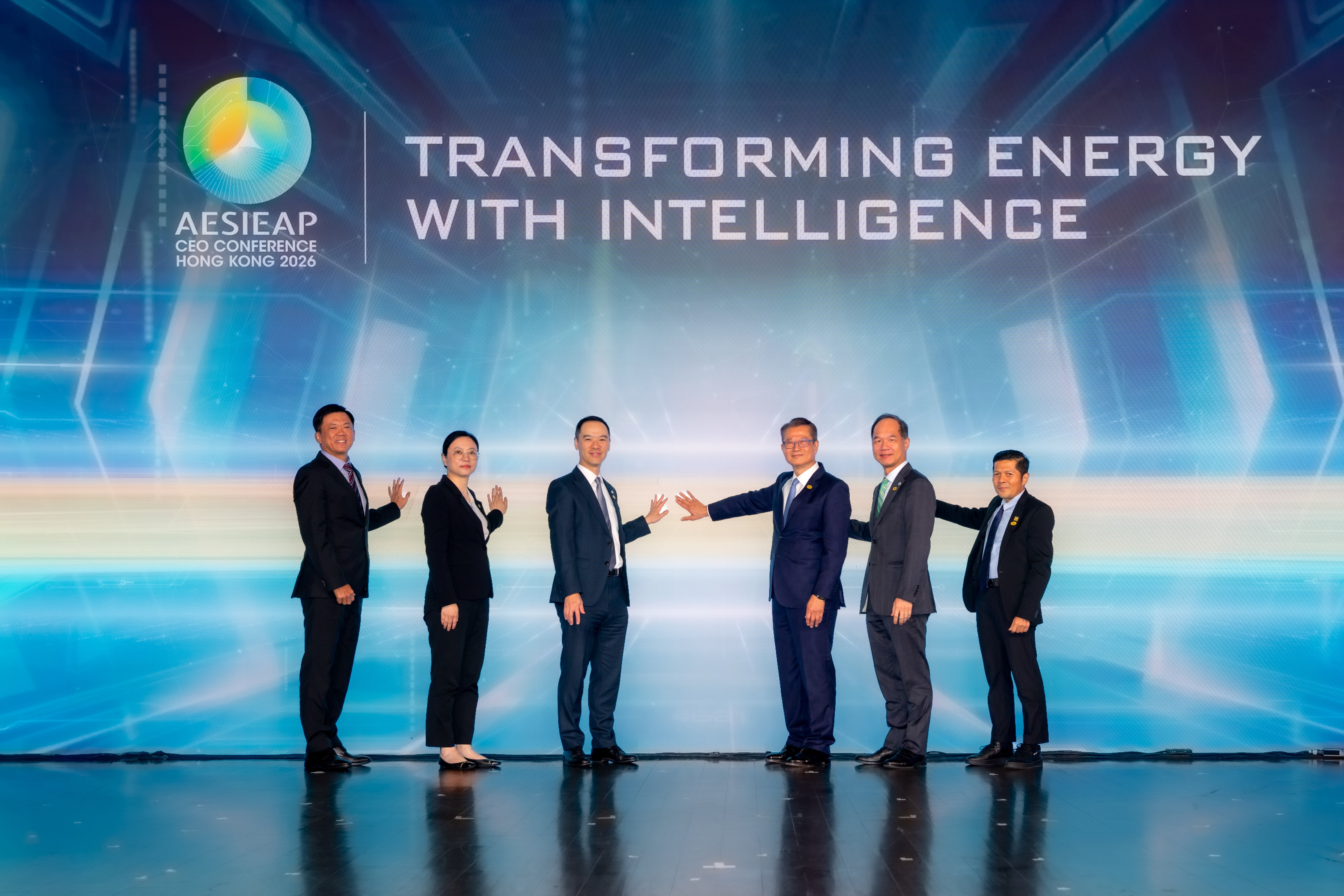 AESIEAP officers, Hong Kong officials and regional utility executives at the CEO Conference 2026 in Hong Kong, hosted by CLP Power during September 14 to 16.