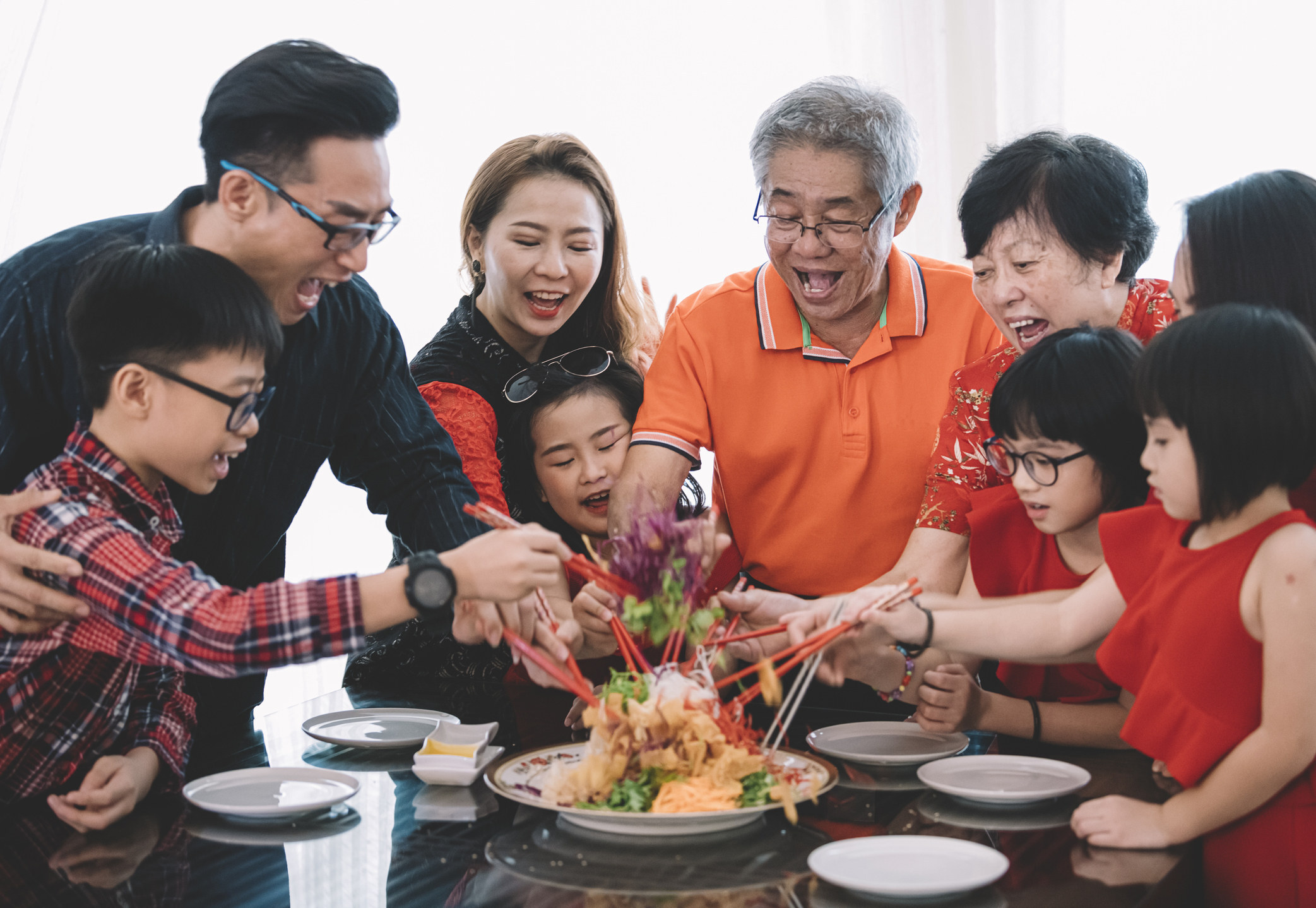 Traditions, such as the prosperity toss, abound in Chinese culture at Lunar New year, but not everyone is au fait with all of them. Photo: Getty Images