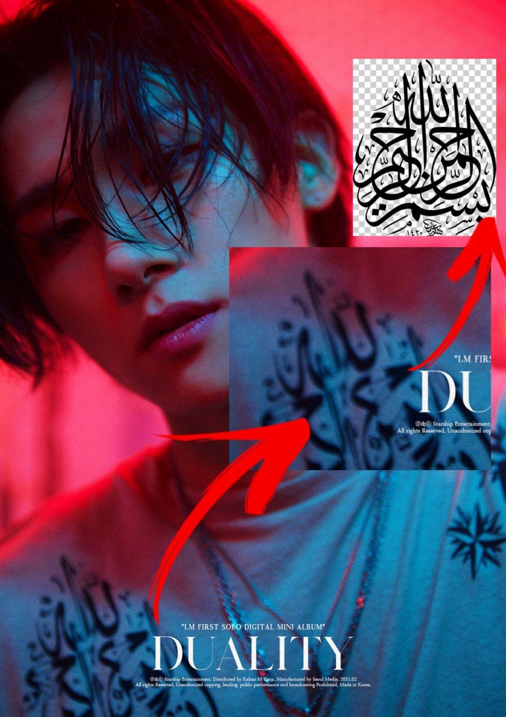 Monsta X member I.M had to apologise for using the word Allah in promo photos for his new album.
