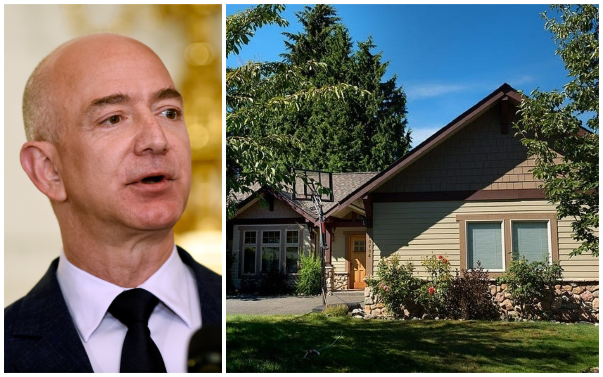 The garage that made me: Jeff Bezos programmed the first version of the Amazon website from his garage in Washington. Photos: AP; The Washington Post