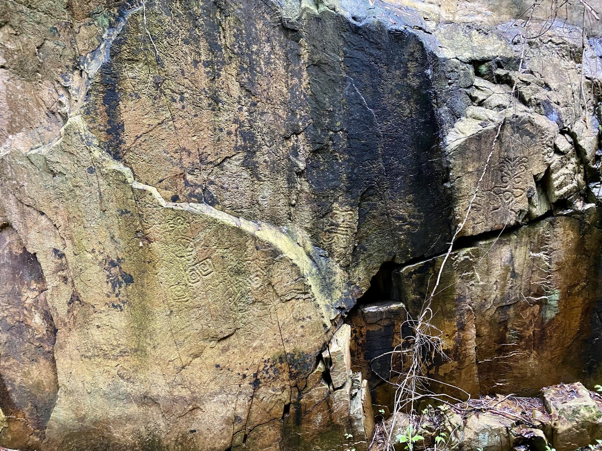 The carvings in Wong Chuk Hang on Hong Kong Island. Photo: Marc Rubinstein