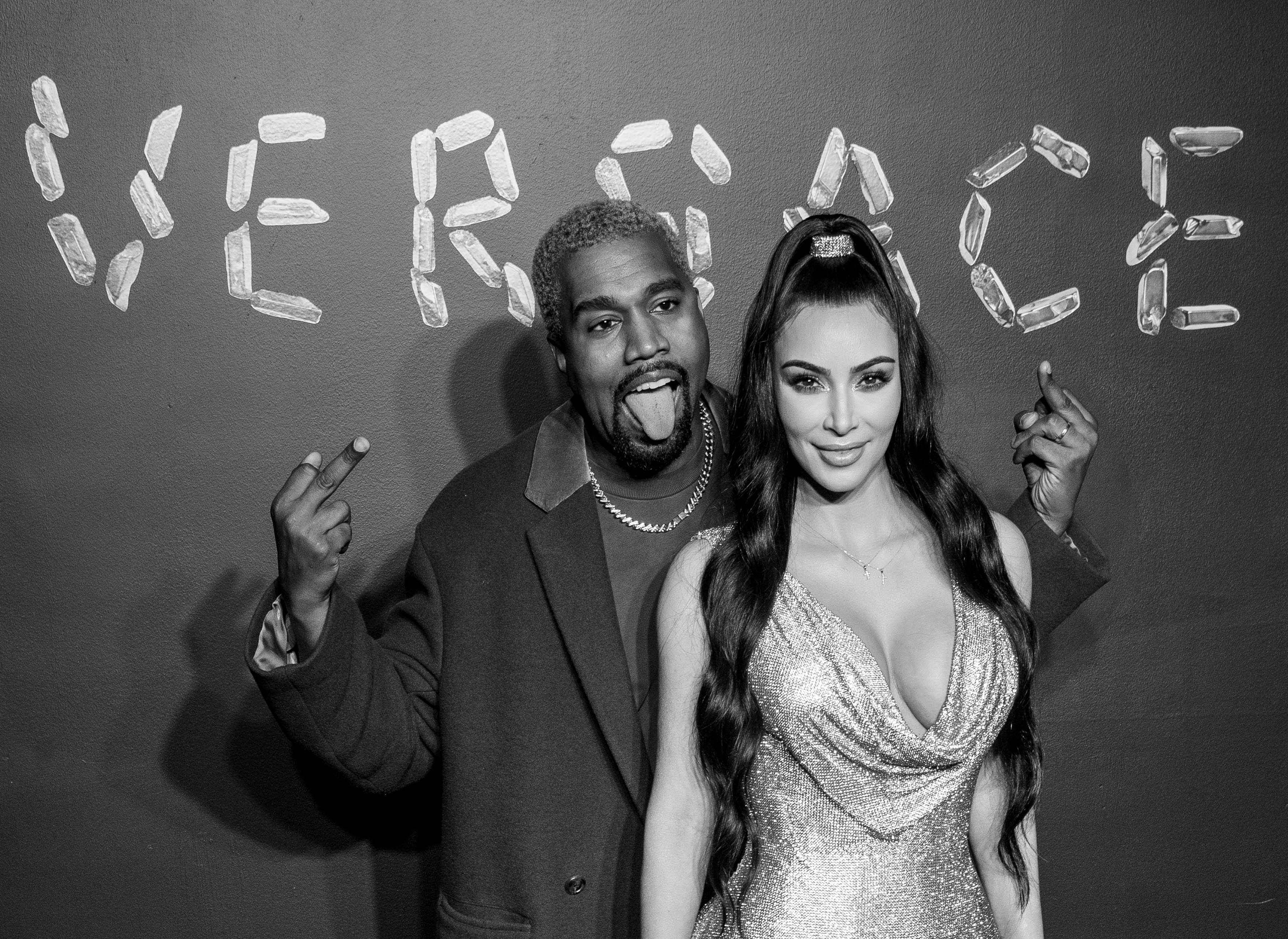 Kanye West and Kim Kardashian: the end of an era. Photo: AFP 