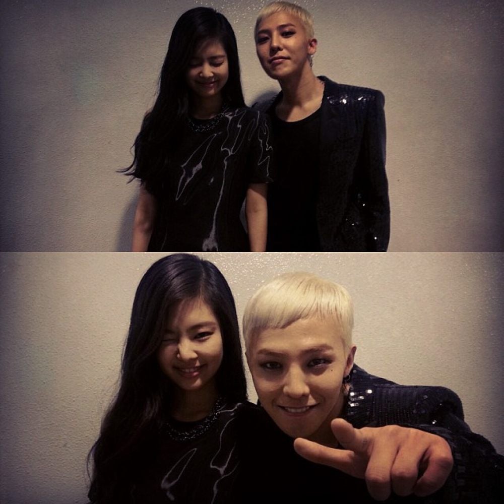 Jennie and G-Dragon. Photo: @xxxibgdrgn/Instagram