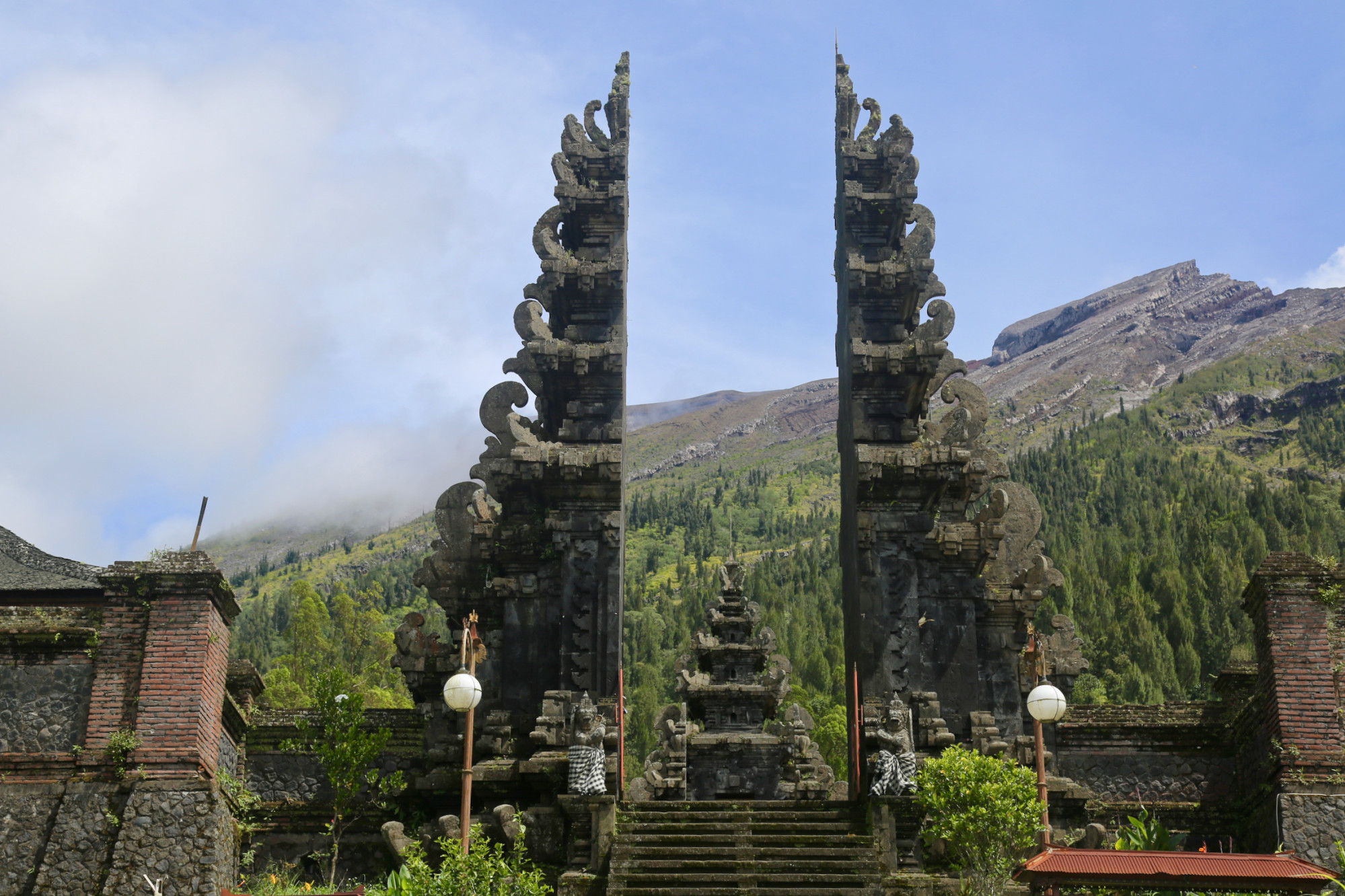 The trek up Mount Agung starts at Pasar Agung Temple. From here, it takes between four and five hours to climb to the highest point of the mountain that it’s currently possible to reach. Photo: Ian Neubauer