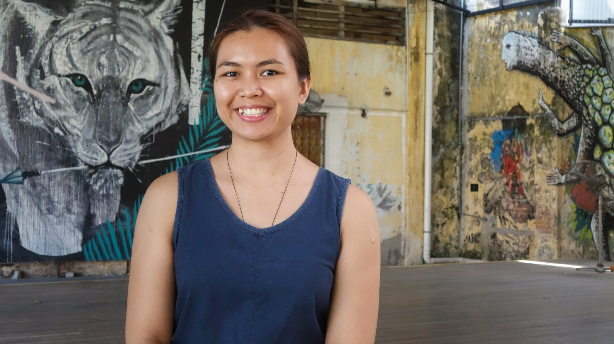 Wanida Razali is manager of the Hin Bus Depot, an open-air space devoted to visual arts, murals and creative crafts. Photo: Kit Yeng Chan