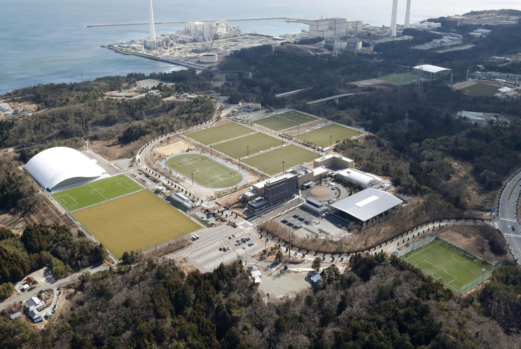 The J-Village sports training centre in the town of Naraha in Fukushima. Photo: Kyodo