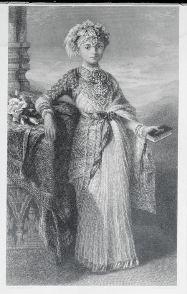 An undated engraving of the Princess Victoria Gouramma of Coorg. Photo: Bettmann Archive/Getty Images