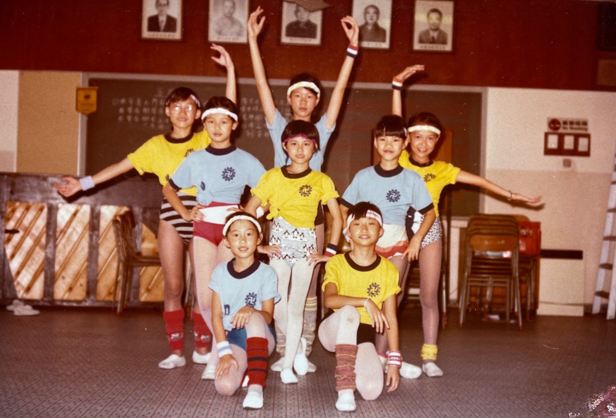 Lee (bottom right) with dancing friends before a show. Photo: courtesy of Utah Lee