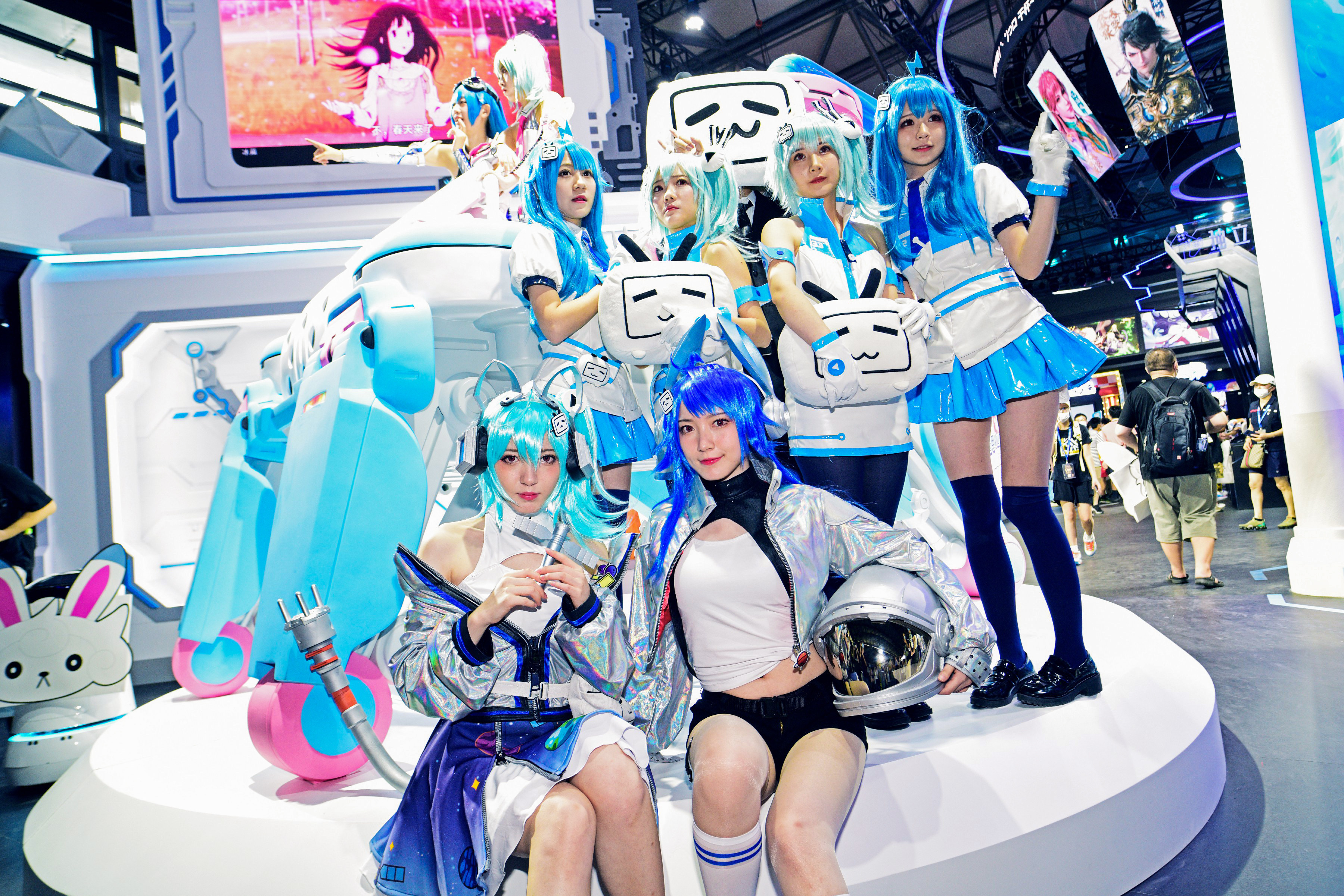 Cosplayers perform at the video platform Bilibili stand during the 2020 China Digital Entertainment Expo & Conference (ChinaJoy) at Shanghai New International Expo Center on July 31. The company is pinning its hopes on consumers’ love affair with videos continuing. Photo: Getty Images