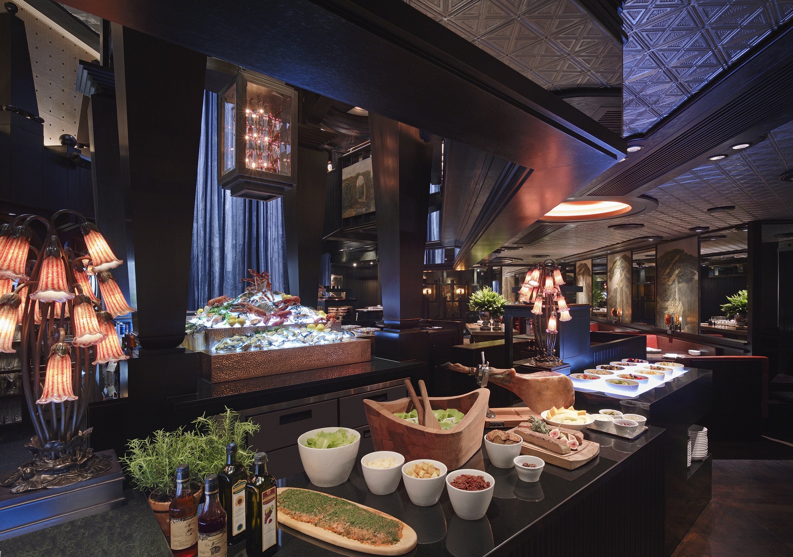 The seafood and salad bar at Grand Hyatt Steakhouse. Photo: handout