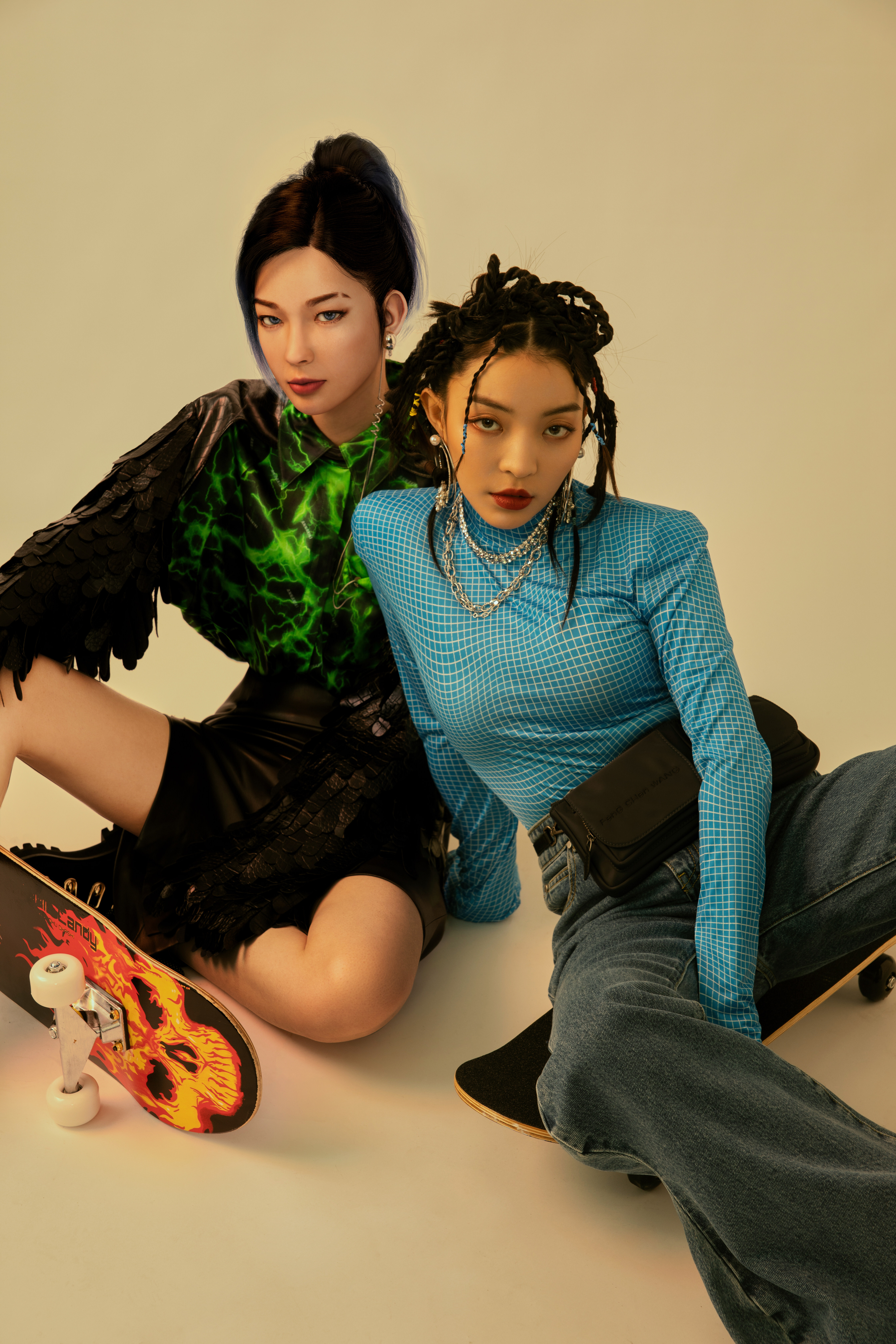 Singapore-based virtual influencer Rae (left) in a photo from Jstyle magazine with China’s top female rapper, Vava. With virtual influencers becoming increasingly popular in Asia, are they set to take over from their human counterparts?