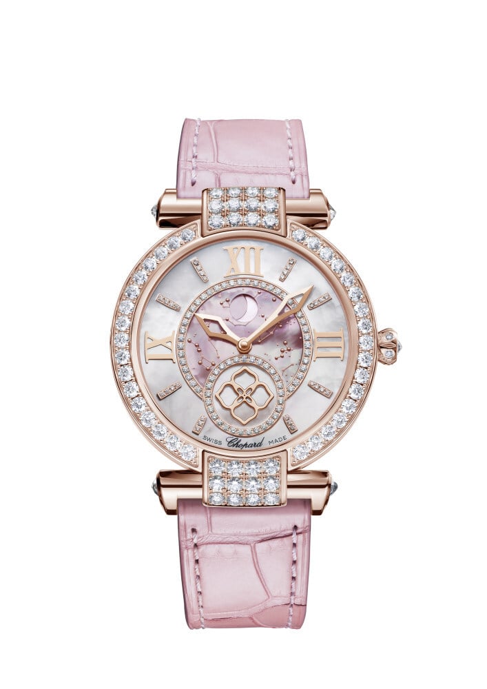 Chopard’s self-winding Imperiale Moonphase in 18-karat rose gold. Photo: Chopard