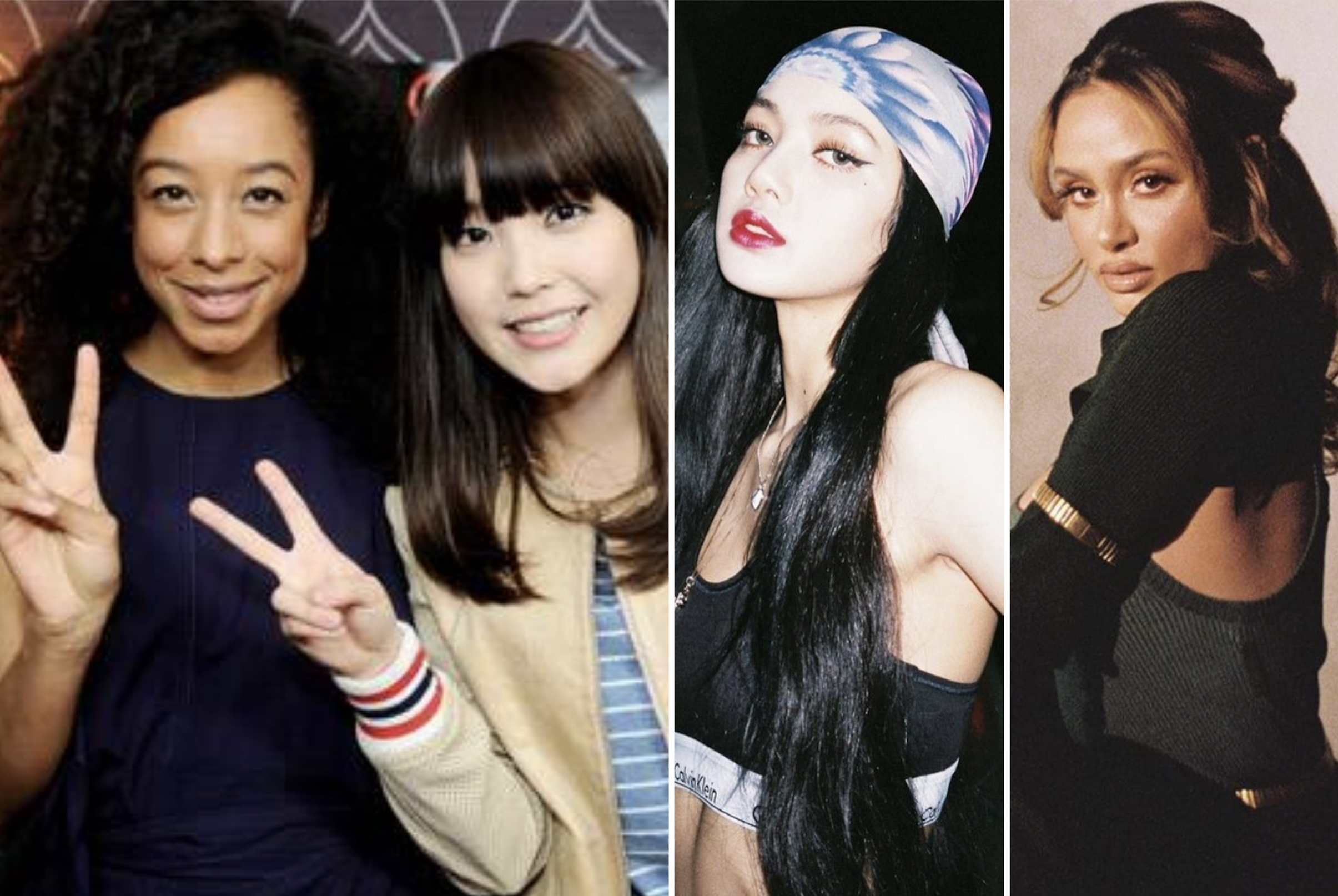 IU fan girling with Corinne Bailey Rae, and Blackpink’s Lisa and Kehlani – might we see a collab soon? Photo: @Koreaboo/Twitter; @lalalisa_m @kehlani/ Instagram
