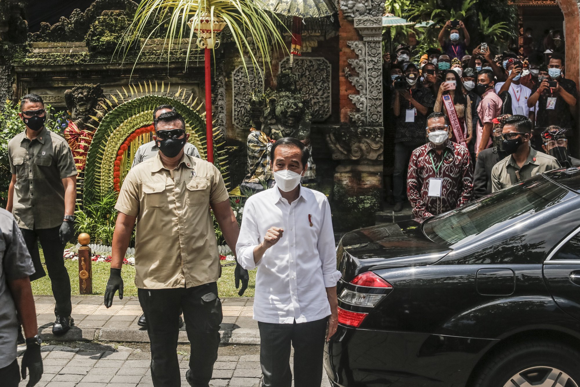 Indonesian President Joko Widodo arrives in Ubud, Bali, on March 16. Photo: Getty Images