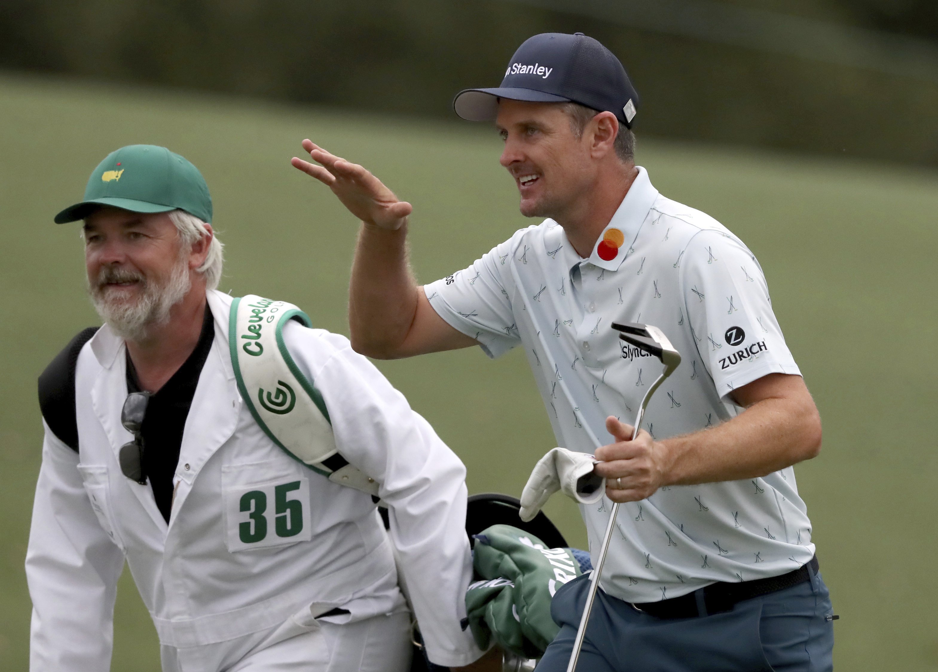 England’s Justin Rose holds the lead after round one of the Masters in Georgia. Photo: AP