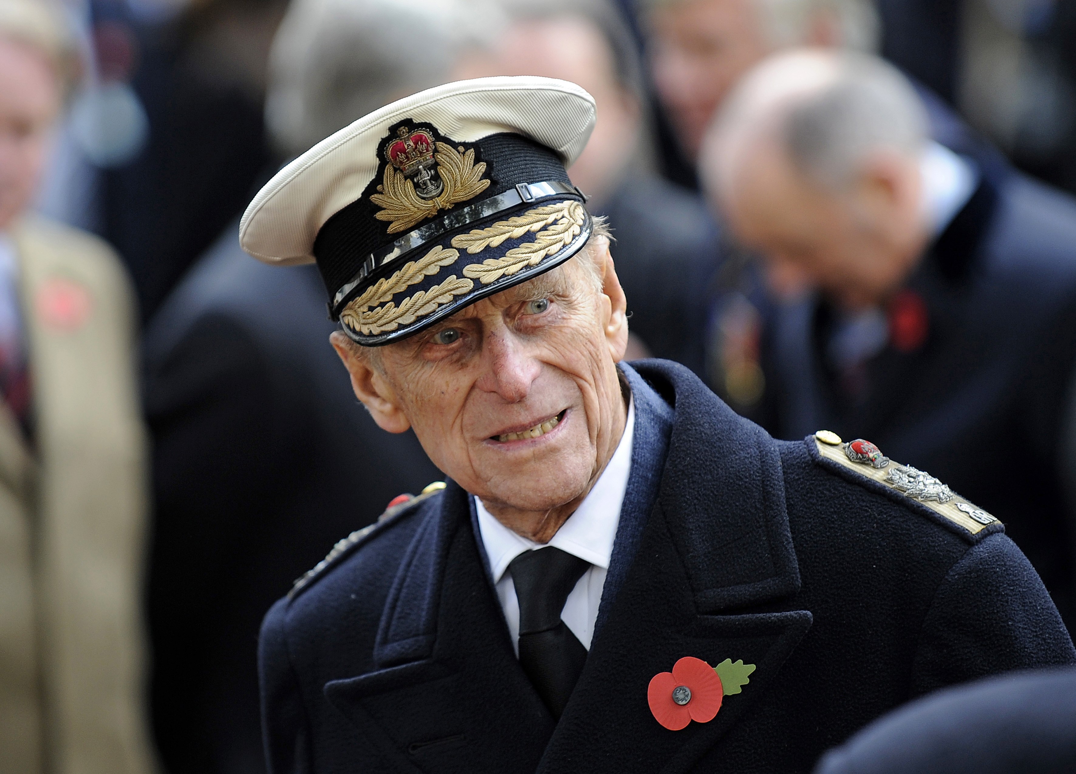 Prince Philip, the Duke of Edinburgh, meeting war veterans at the field of remembrance at Westminster Abbey in London, Britain, in 2012. He passed away on April 9, 2021. Photo: EPA-EFE