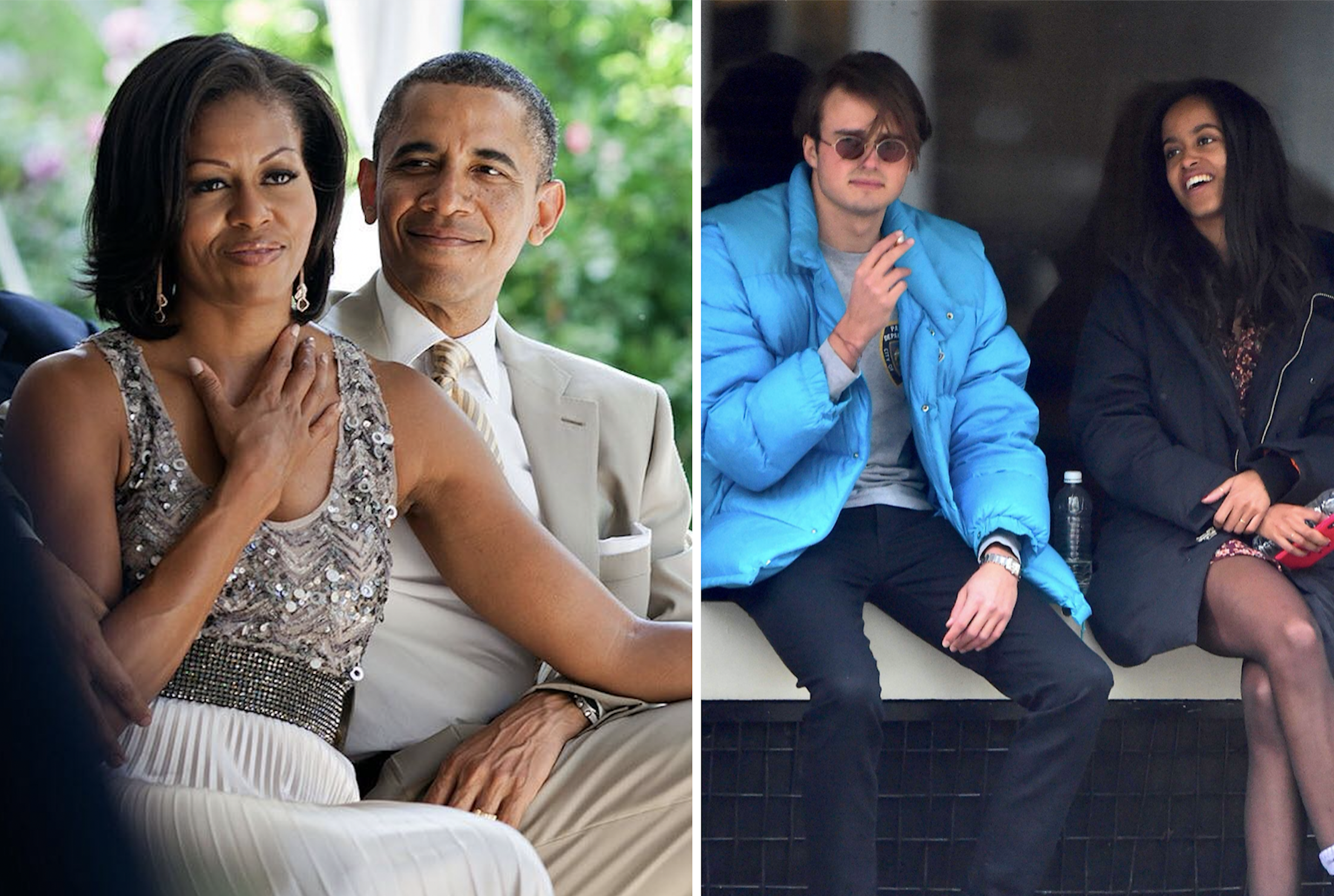 Michelle and Barack Obama; Rory Farquharson and Malia Obama. The Obamas have plenty of sage dating advice for their daughter, but does she follow it? Photos: @barackobama/Instagram; Alo Ceballos/Getty Images