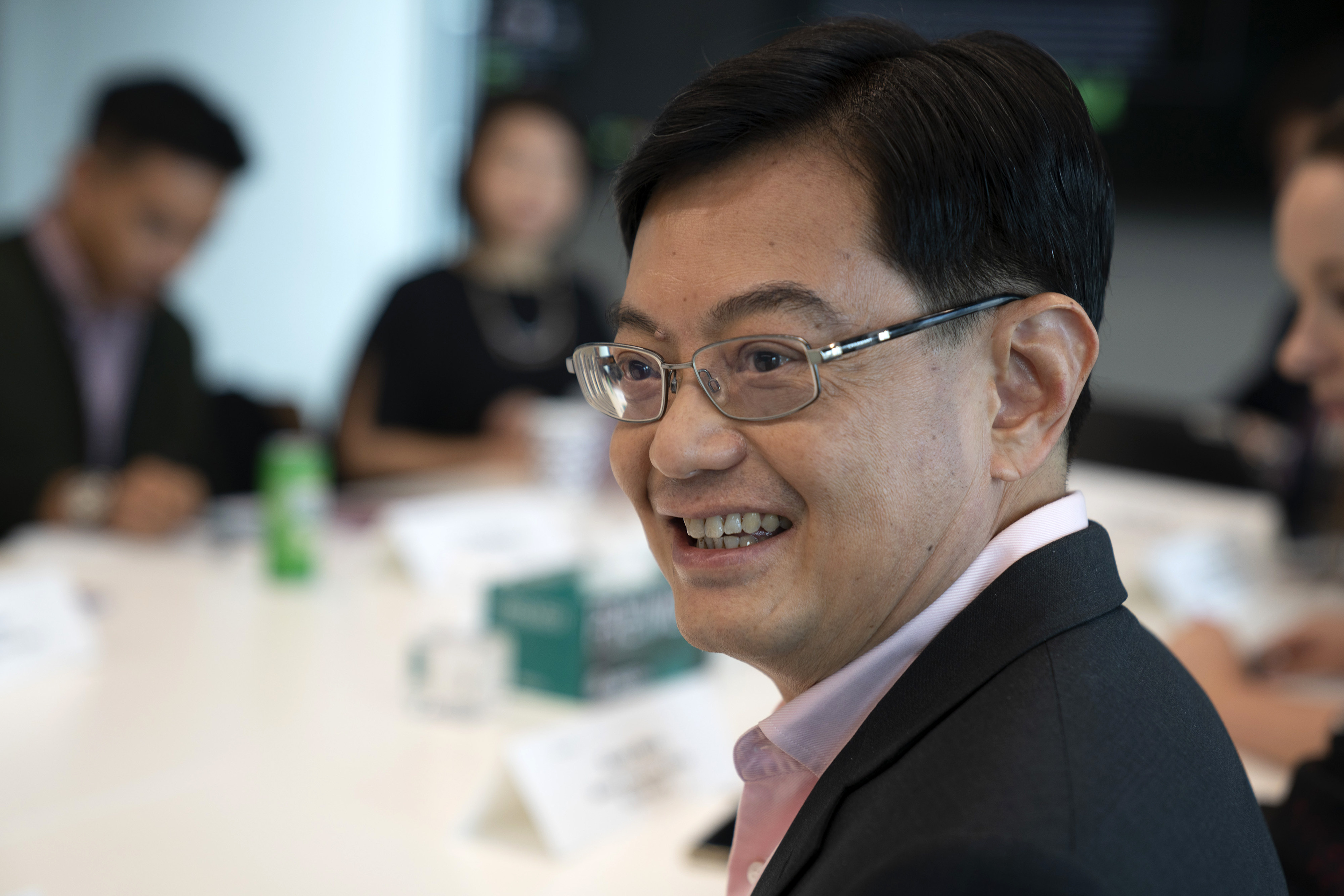 Heng Swee Keat, Singapore’s deputy prime minister and finance minister, pictured at a meeting in February 2020. Photo: Bloomberg