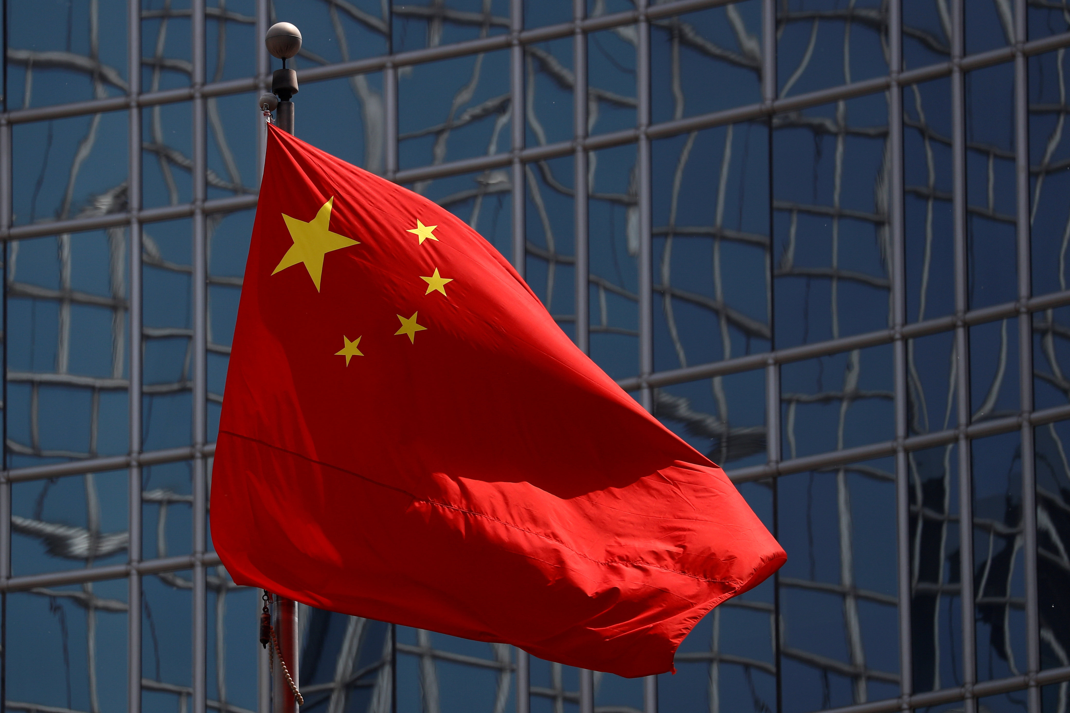 The Chinese national flag is seen in Beijing, China, on April 29, 2020. Photo: Reuters
