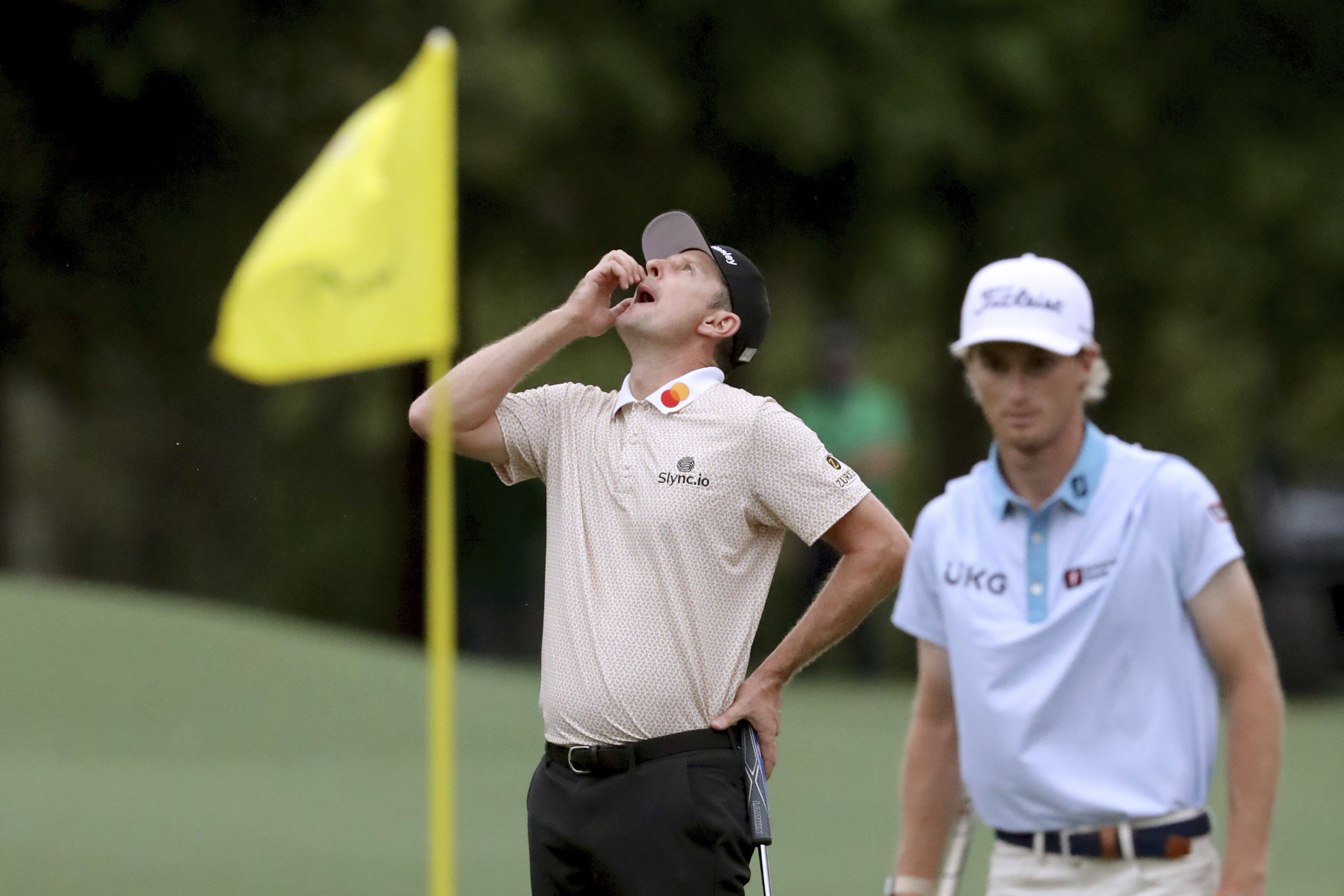 Justin Rose struggled a little in round three and starts the final round four shots off the leader. Photo: AP