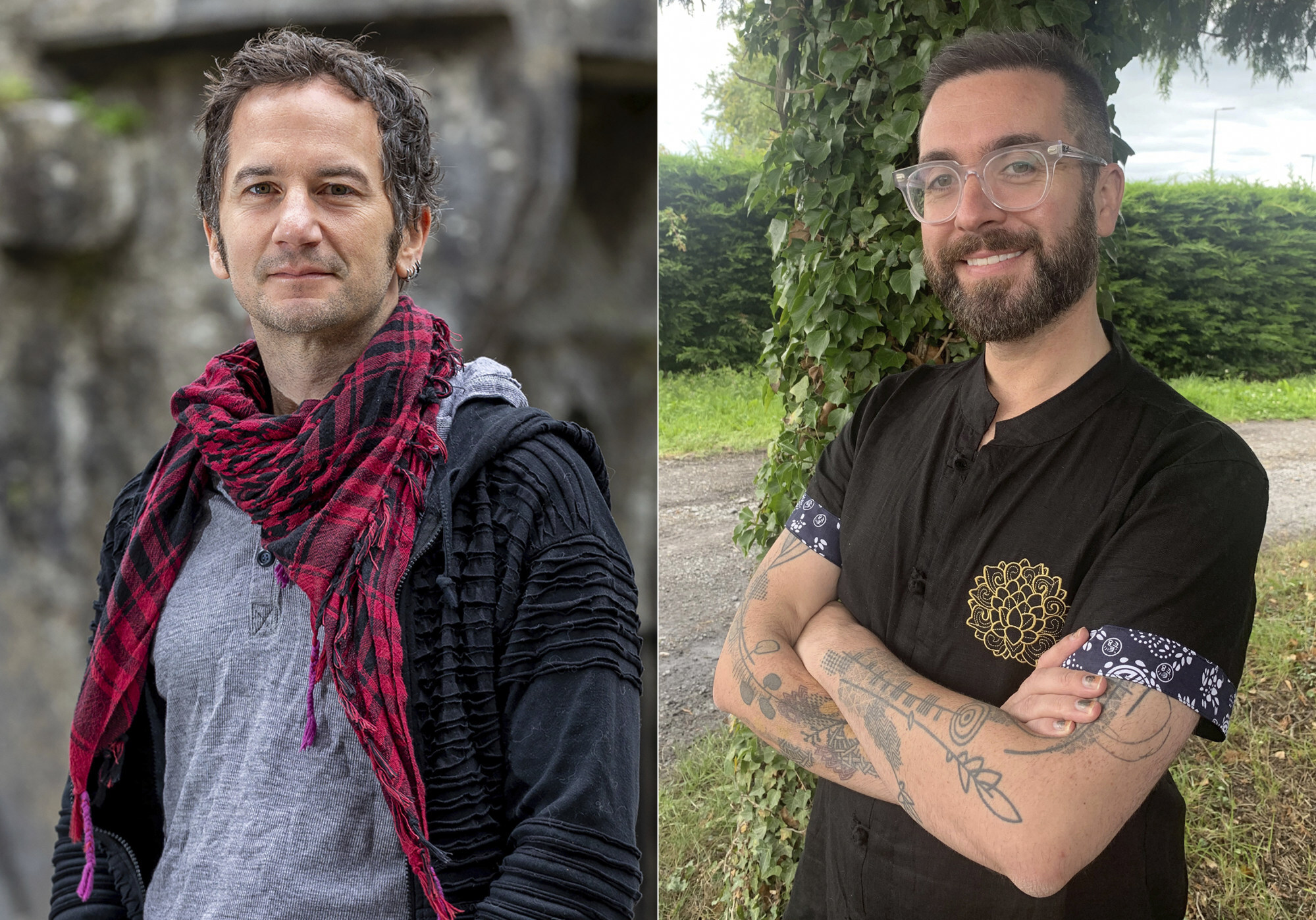 Filmmakers Ross Stewart (left) and Tomm Moore have been nominated for an Oscar for best animated film for their work on Wolfwalkers. Photo: AP