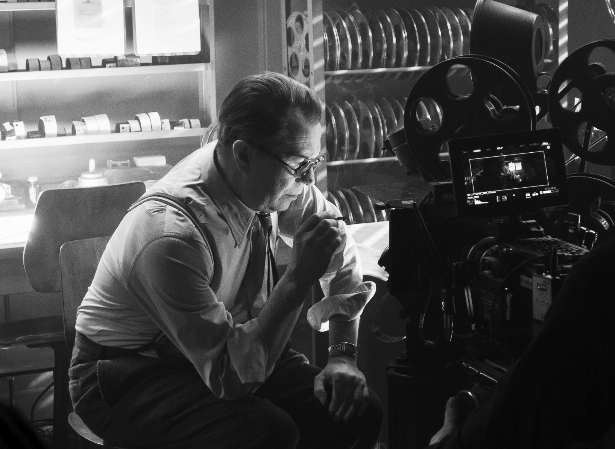Gary Oldman portrays Herman Mankiewicz in a scene from Netflix’s Mank. Photo: AP