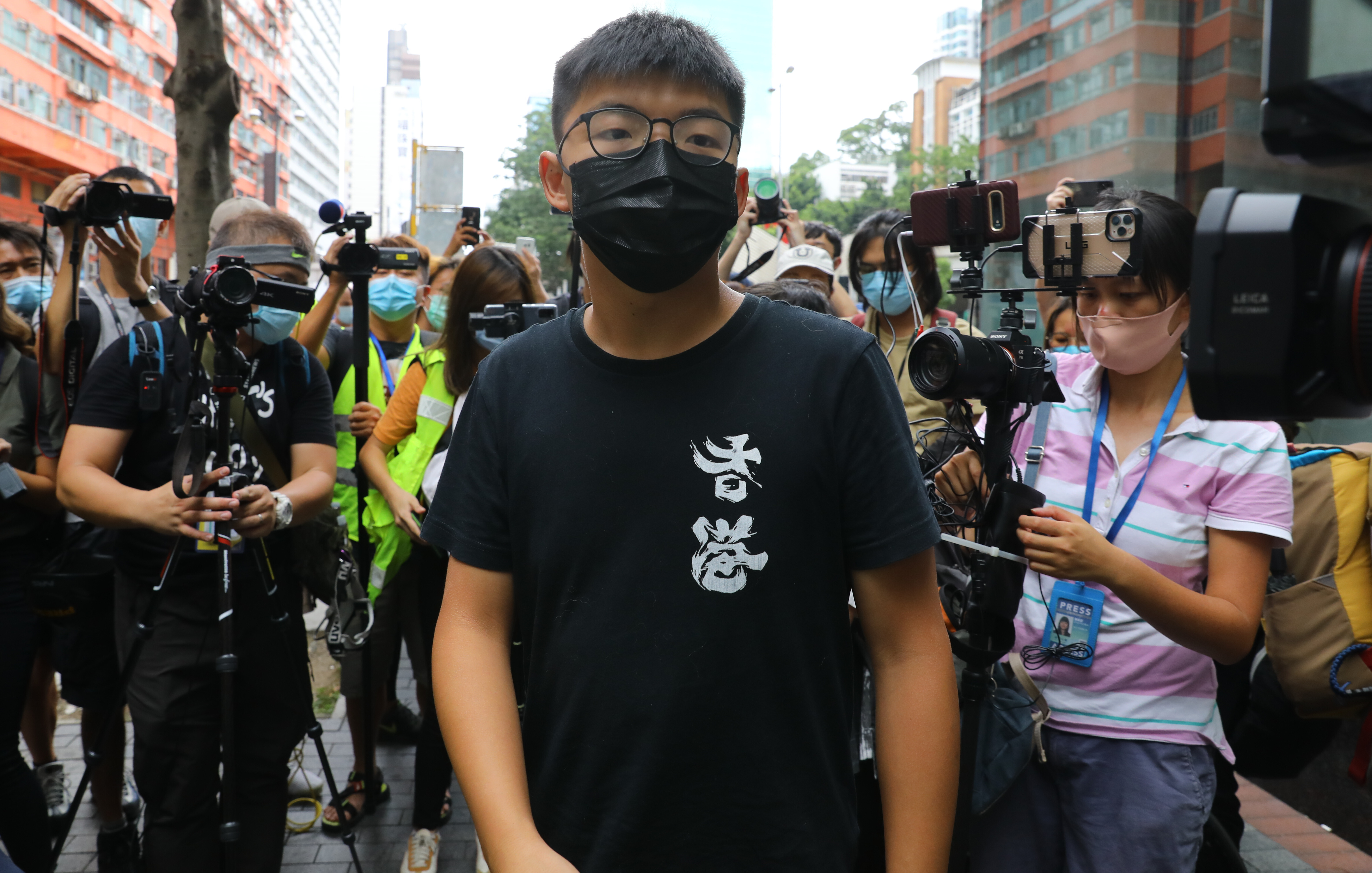 Activist Joshua Wong in Hong Kong’s Yau Ma Tei neighbourhood in September 2020. Photo: Dickson Lee