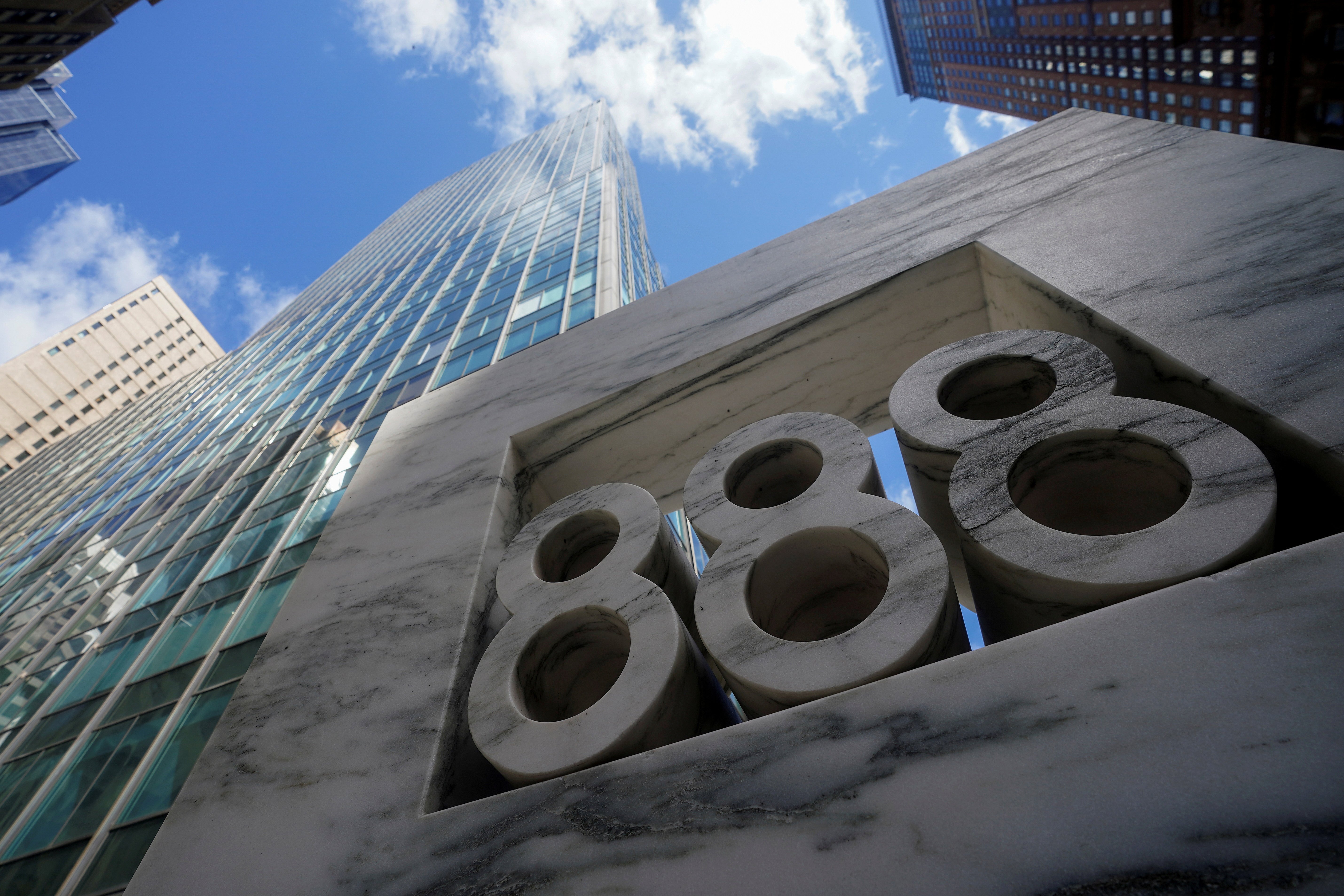 Archegos Capital is reportedly housed in this 888 7th Ave building in New York, seen on March 29. Photo: Reuters