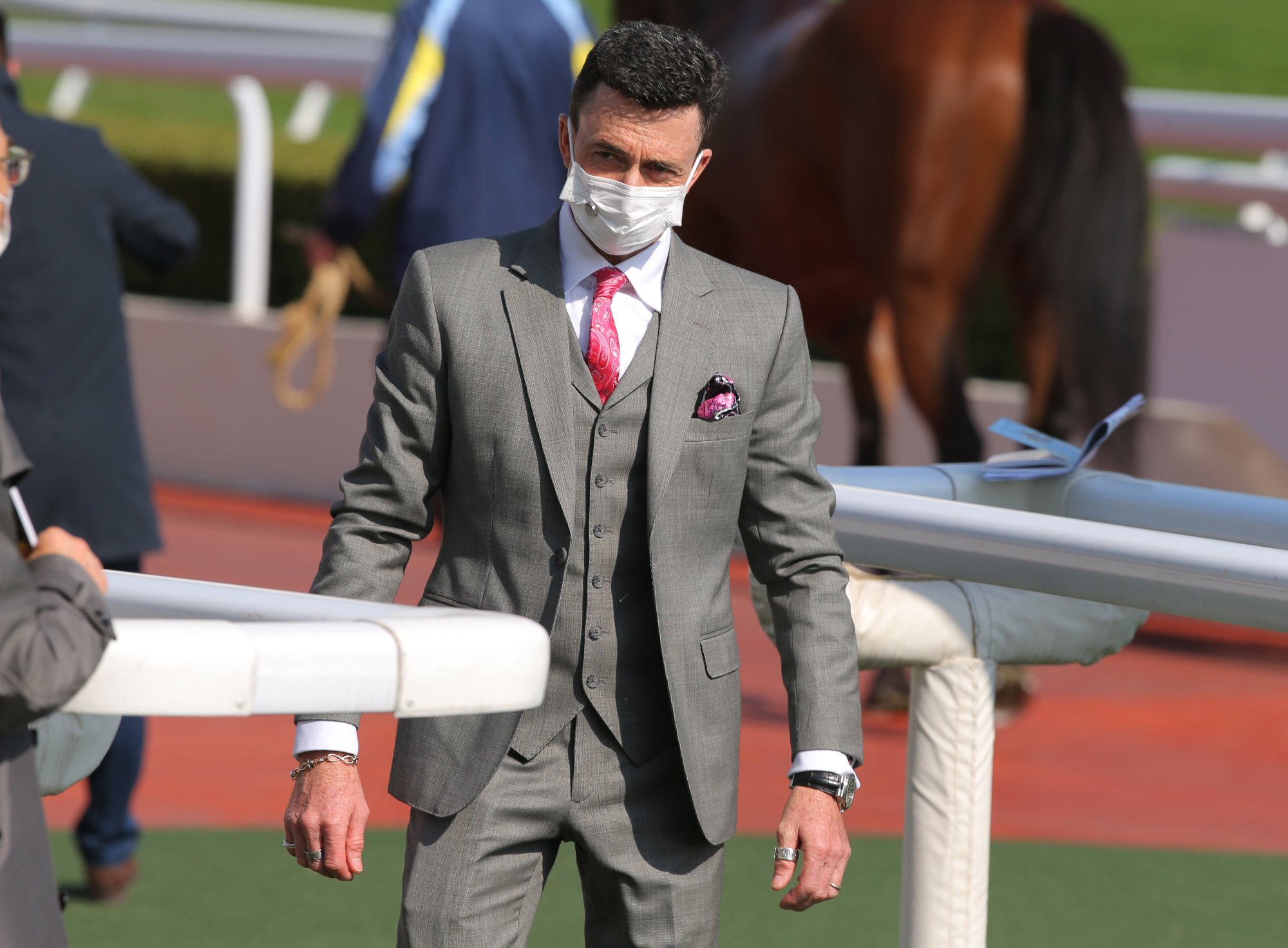 Douglas Whyte in the winner’s circle after Carroll Street’s win in December. 